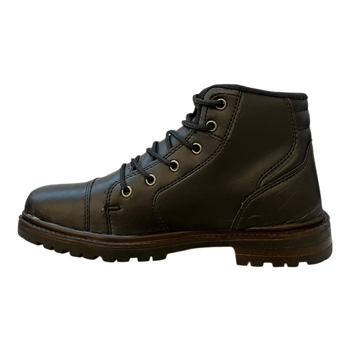 Bota Coturno Adventure Masculino Wonder Comfort Casual Couro Tratorado Conforto 3151 Preto Preto 5