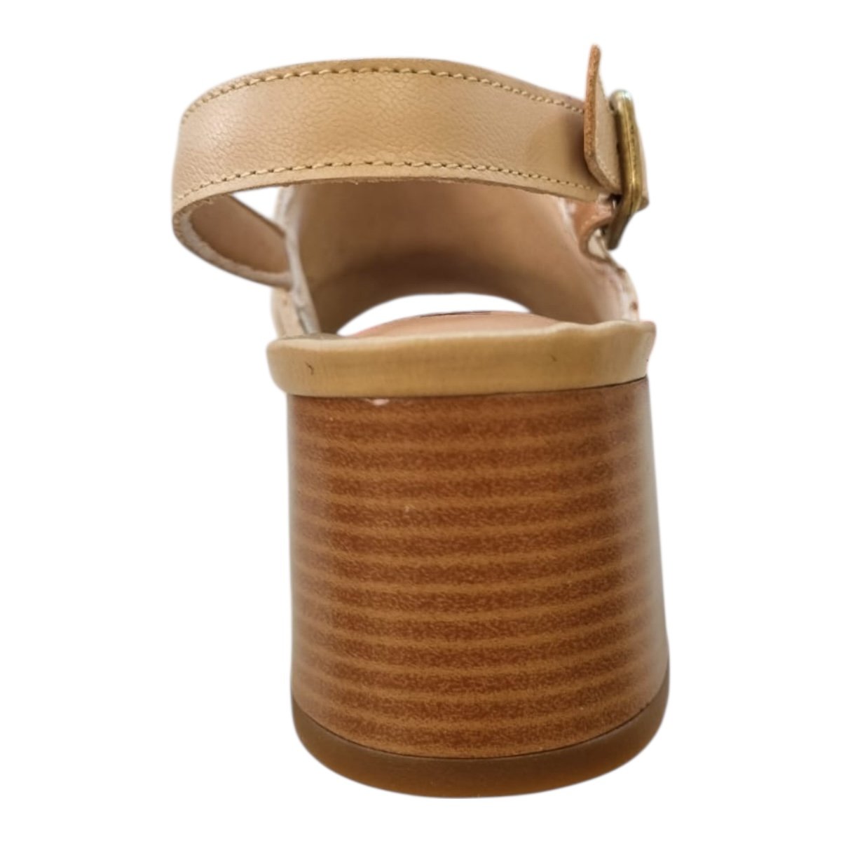 Tamanco Feminino New Born Ultraconforto Casual Couro Salto Bloco Médio 8032 Nude Nude 5