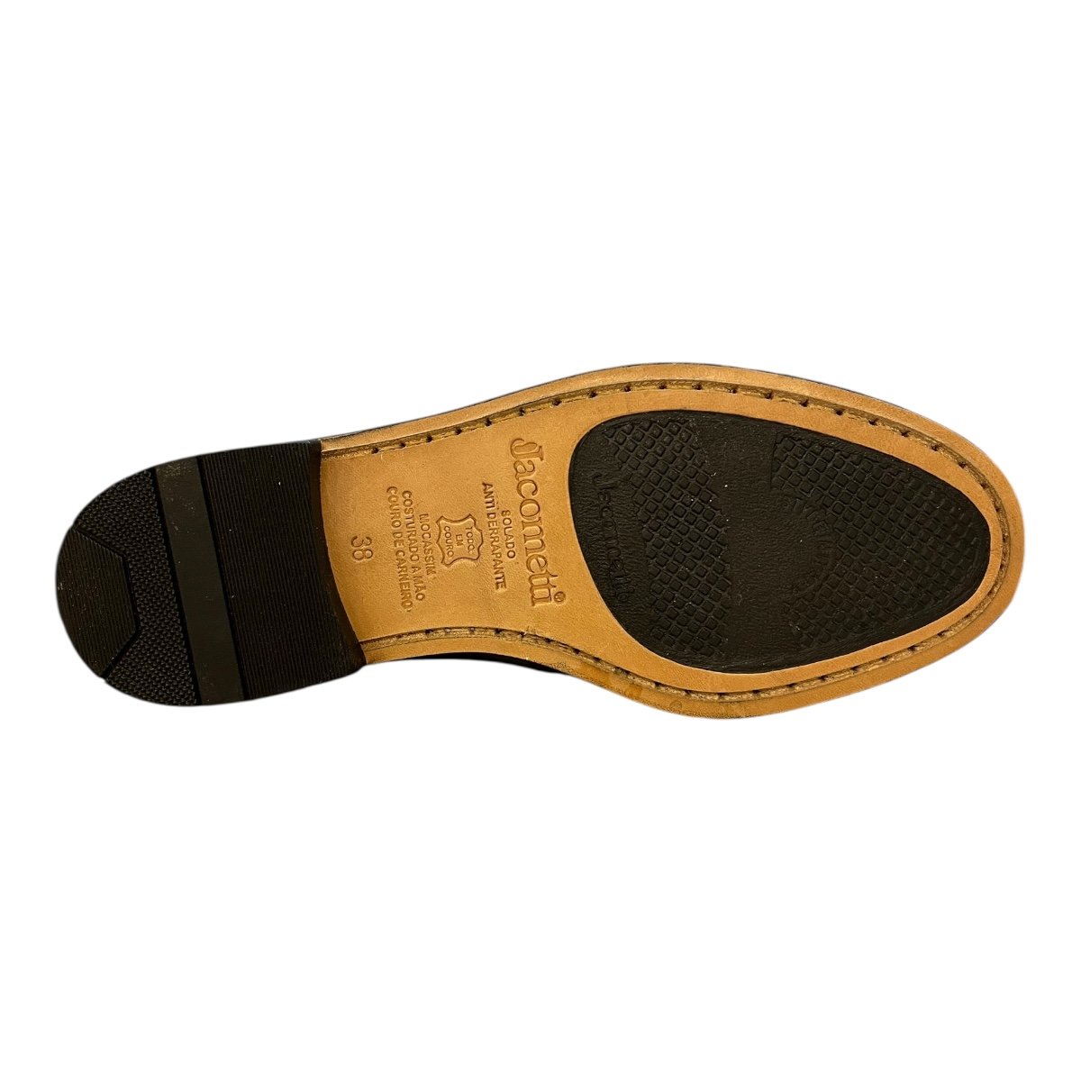 Sapato Mocassim Masculino Jacometti Casual Social Couro Legítimo Conforto 001 Preto Preto 6