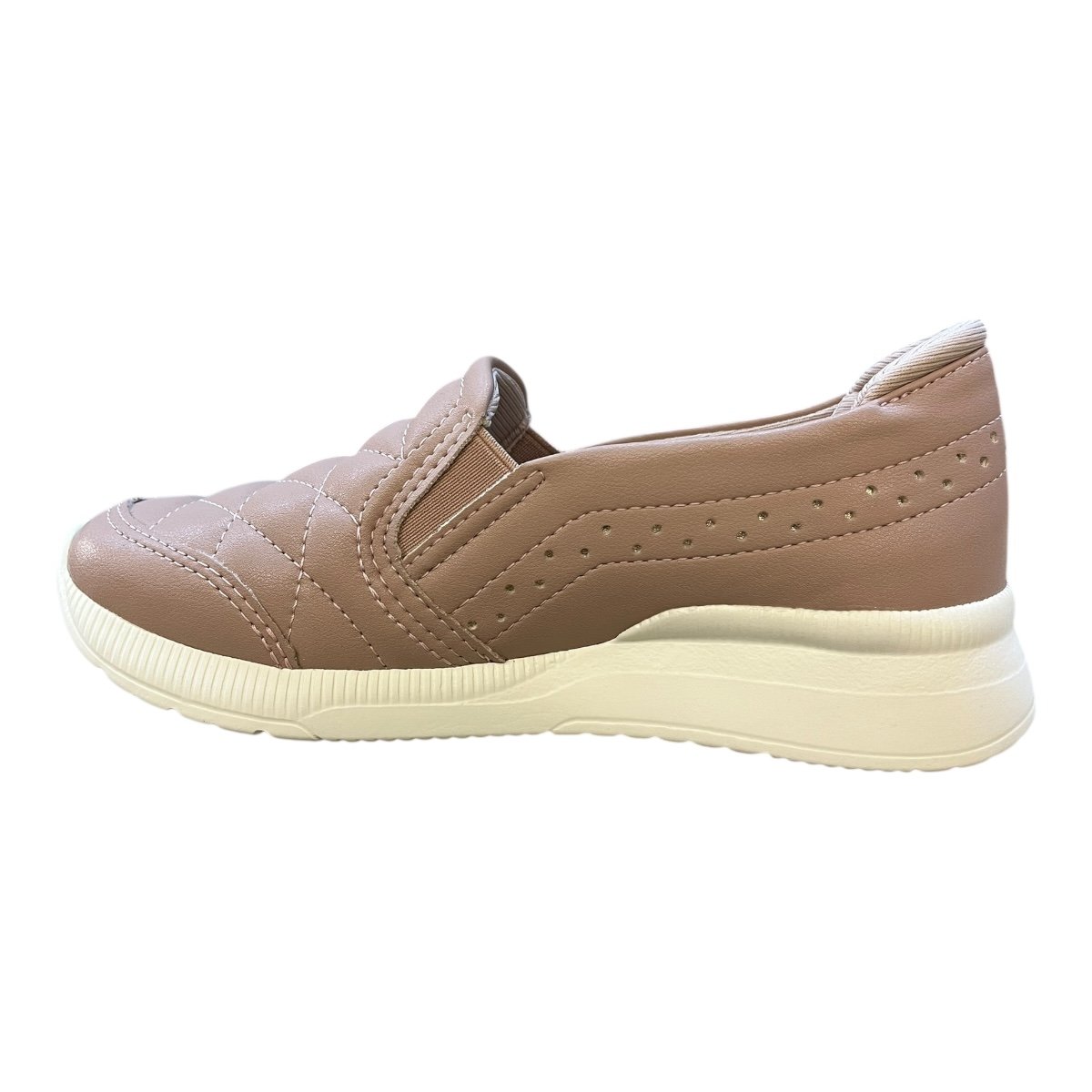 Tenis Feminino Kolosh Ultraconforto Calce Fácil Superleve Casual Slip C3159 Rosa Bege 5