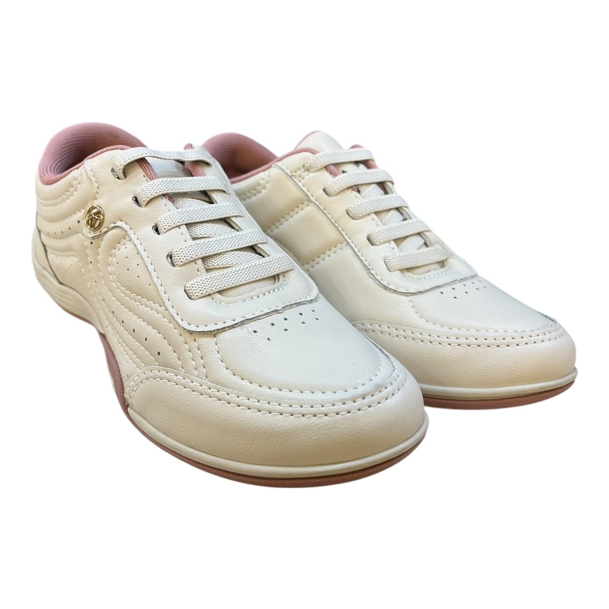 Tenis Feminino Kolosh Casual Ultraconforto Calce Fácil Cadarço Elástico C3695 Bege Bege 2