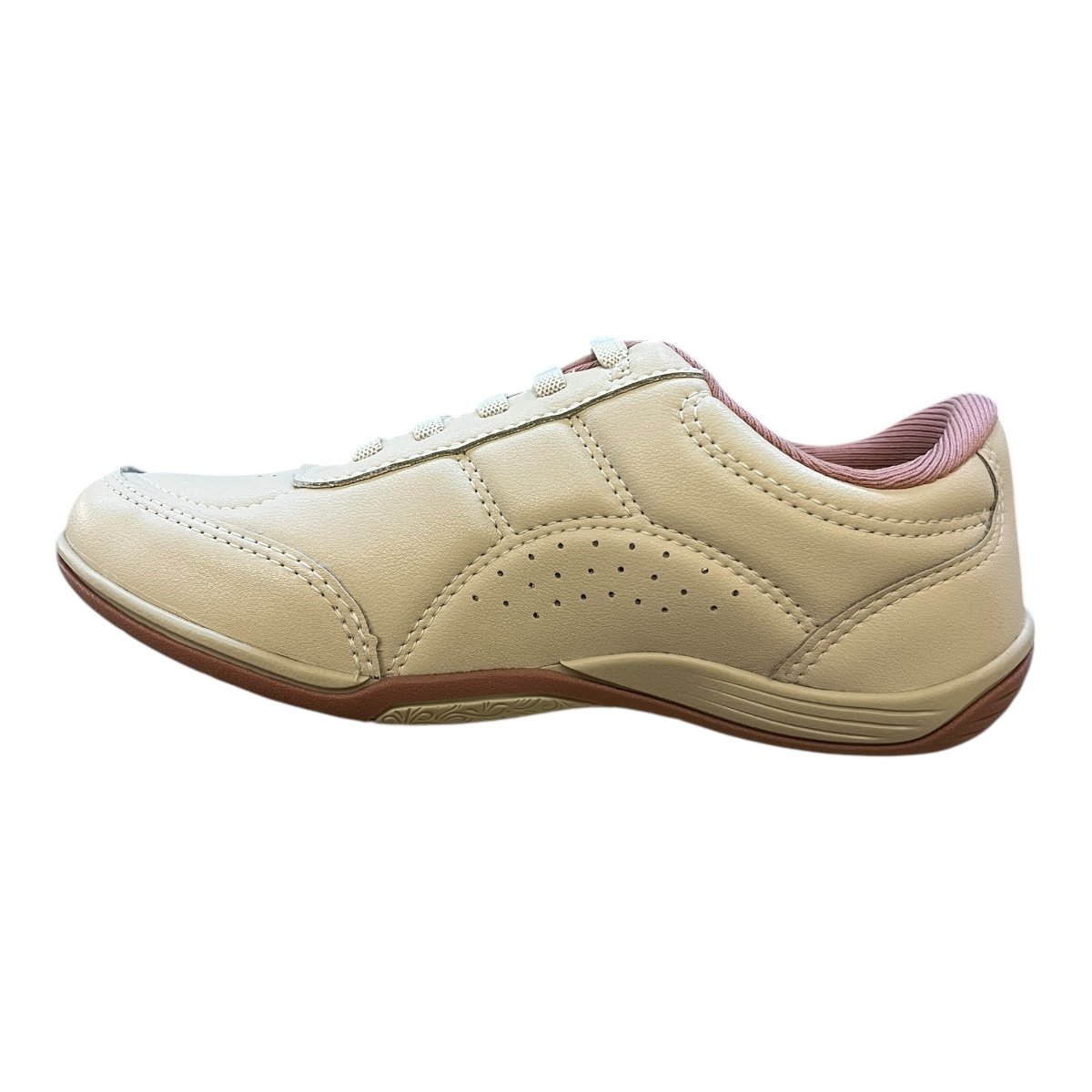 Tenis Feminino Kolosh Casual Ultraconforto Calce Fácil Cadarço Elástico C3695 Bege Bege 4