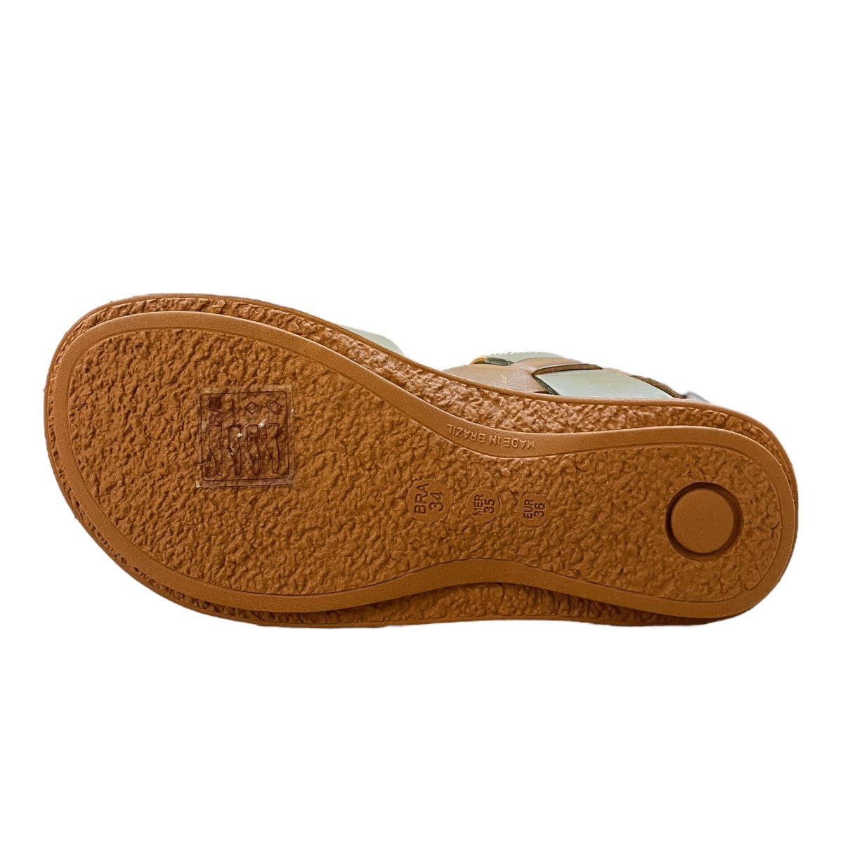 Sandalia Feminino New Face Conforto Calce Fácil Metalizada Em Couro 21821 Verde Verde 4