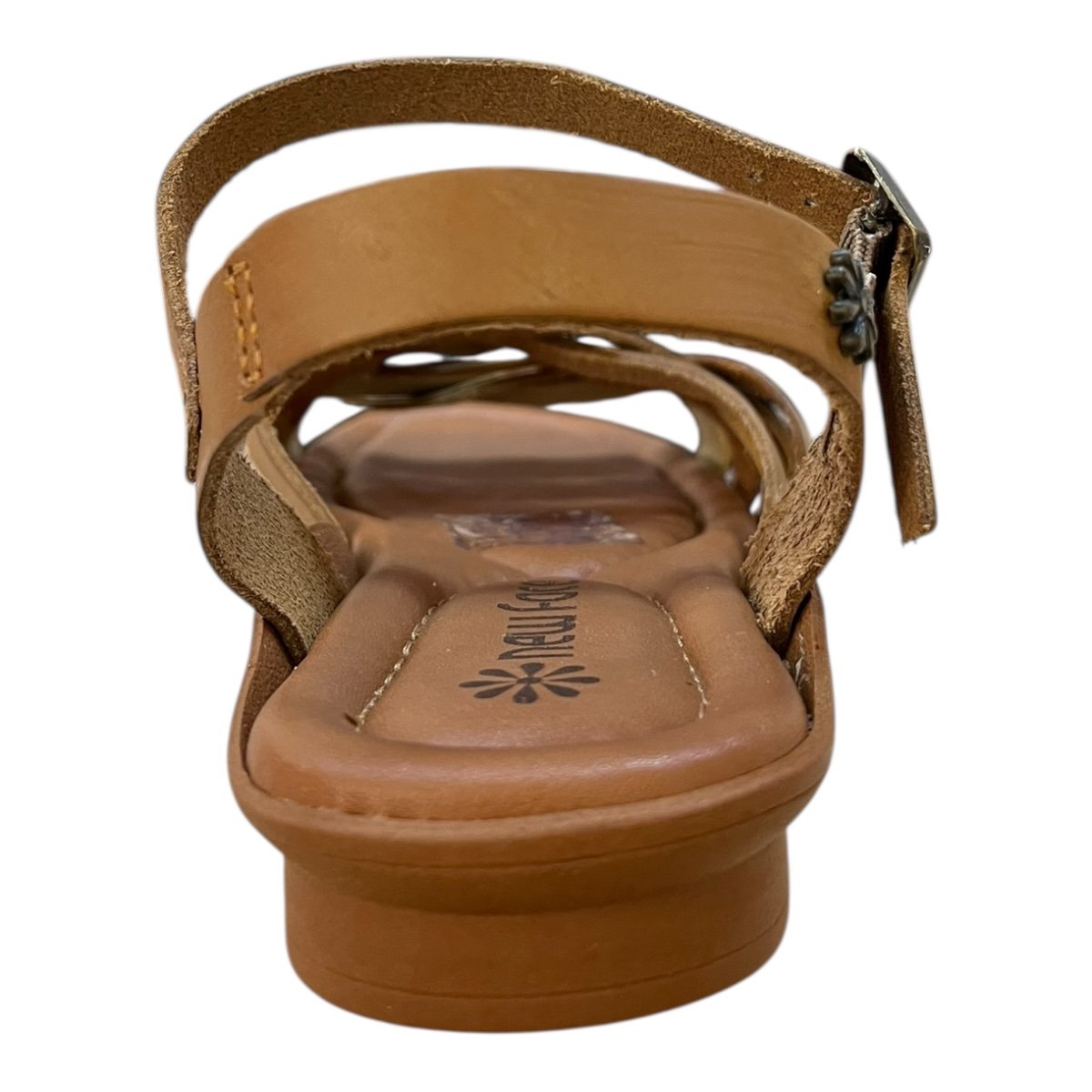 Sandalia Feminino New Face Ultraconforto Casual Tiras Antiderrapante Couro 37362 Dourado Dourado 5