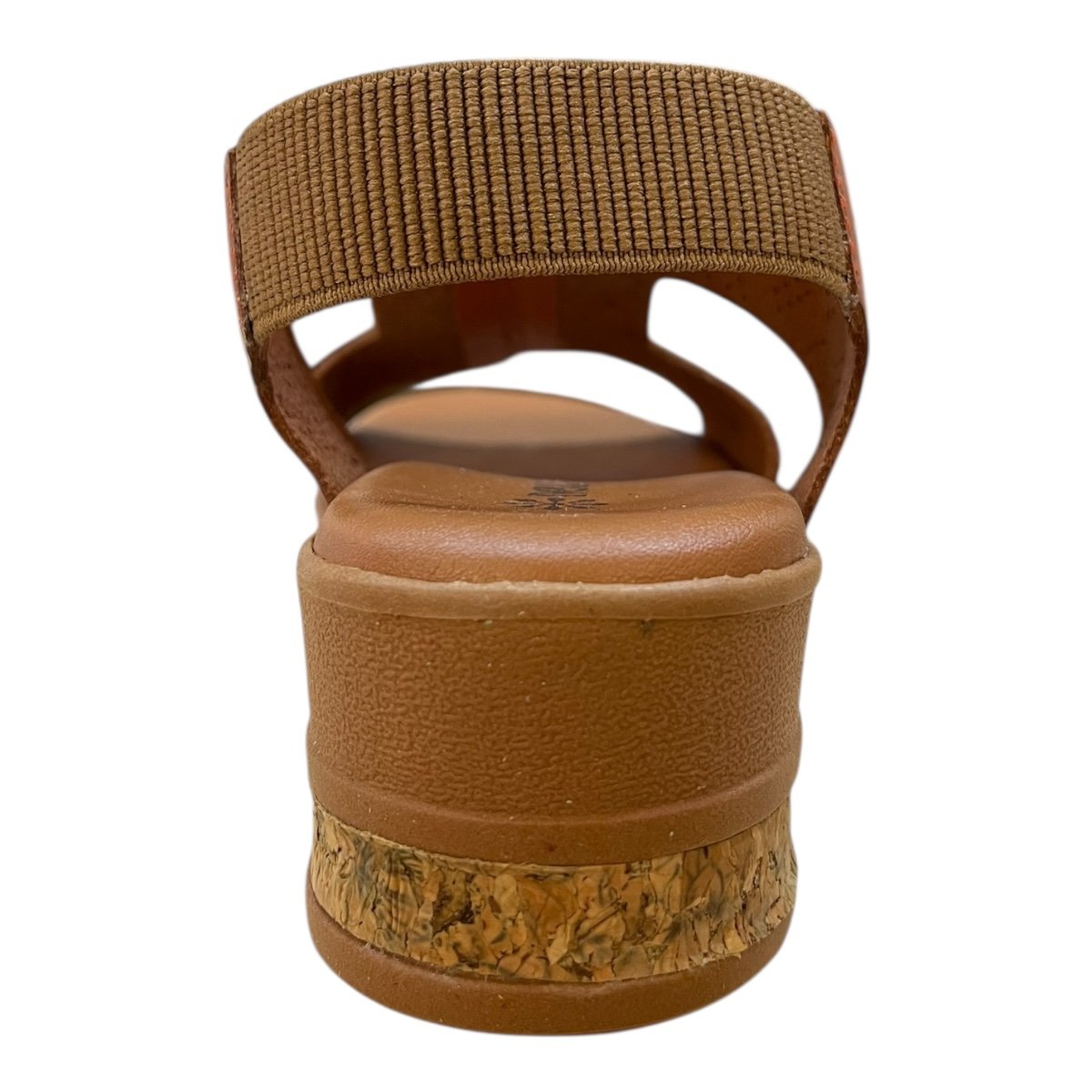 Sandalia Anabela Feminino New Face Casual Ultraconforto Couro Calce Fácil Plataforma 31801 Caramelo Marrom 5