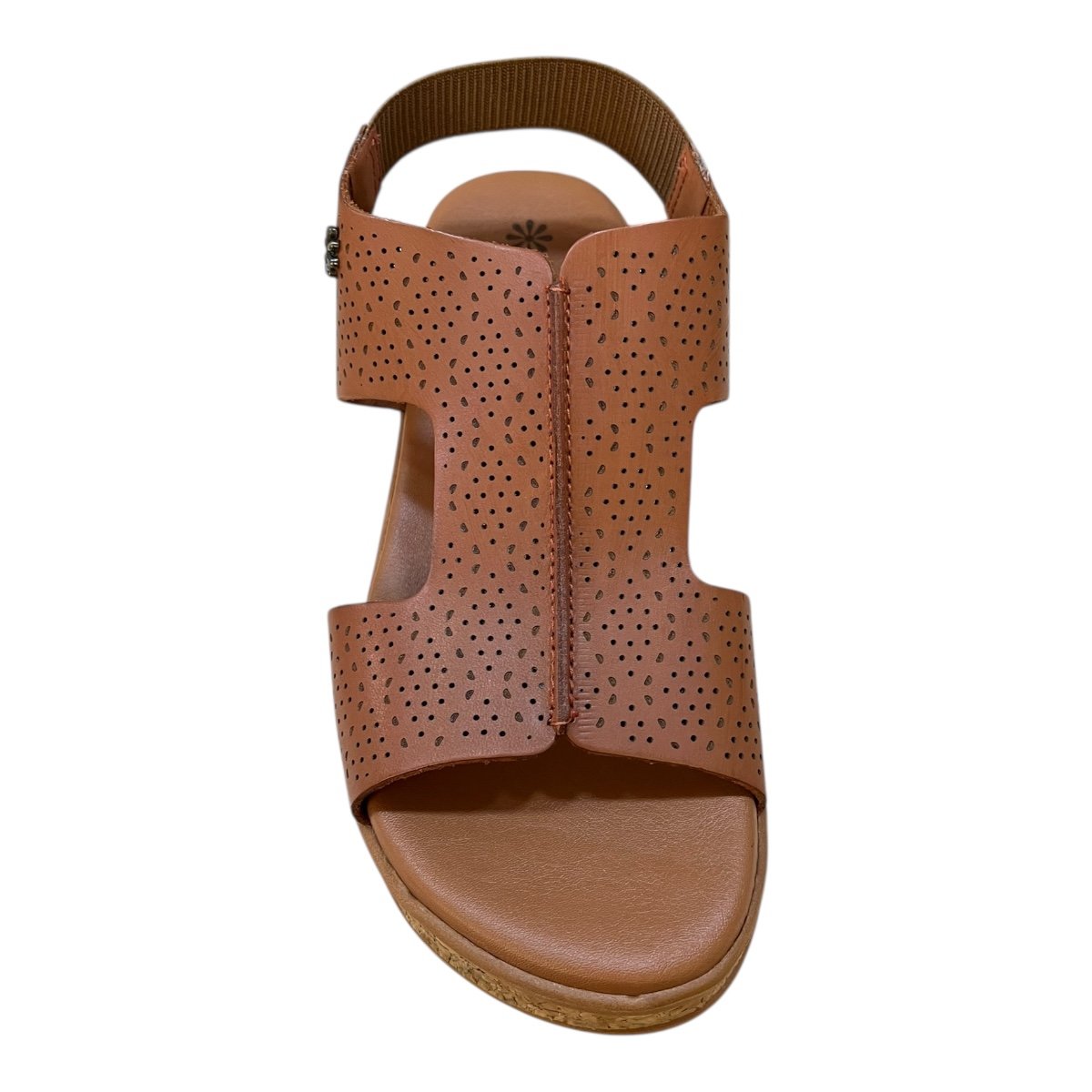 Sandalia Anabela Feminino New Face Casual Ultraconforto Couro Calce Fácil Plataforma 31801 Caramelo Marrom 6