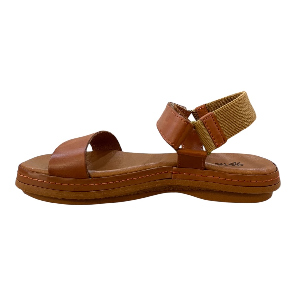 Sandalia Feminino New Face Casual Ultraconforto Couro Autocolante Calce Fácil 21812 Caramelo Caramelo 4