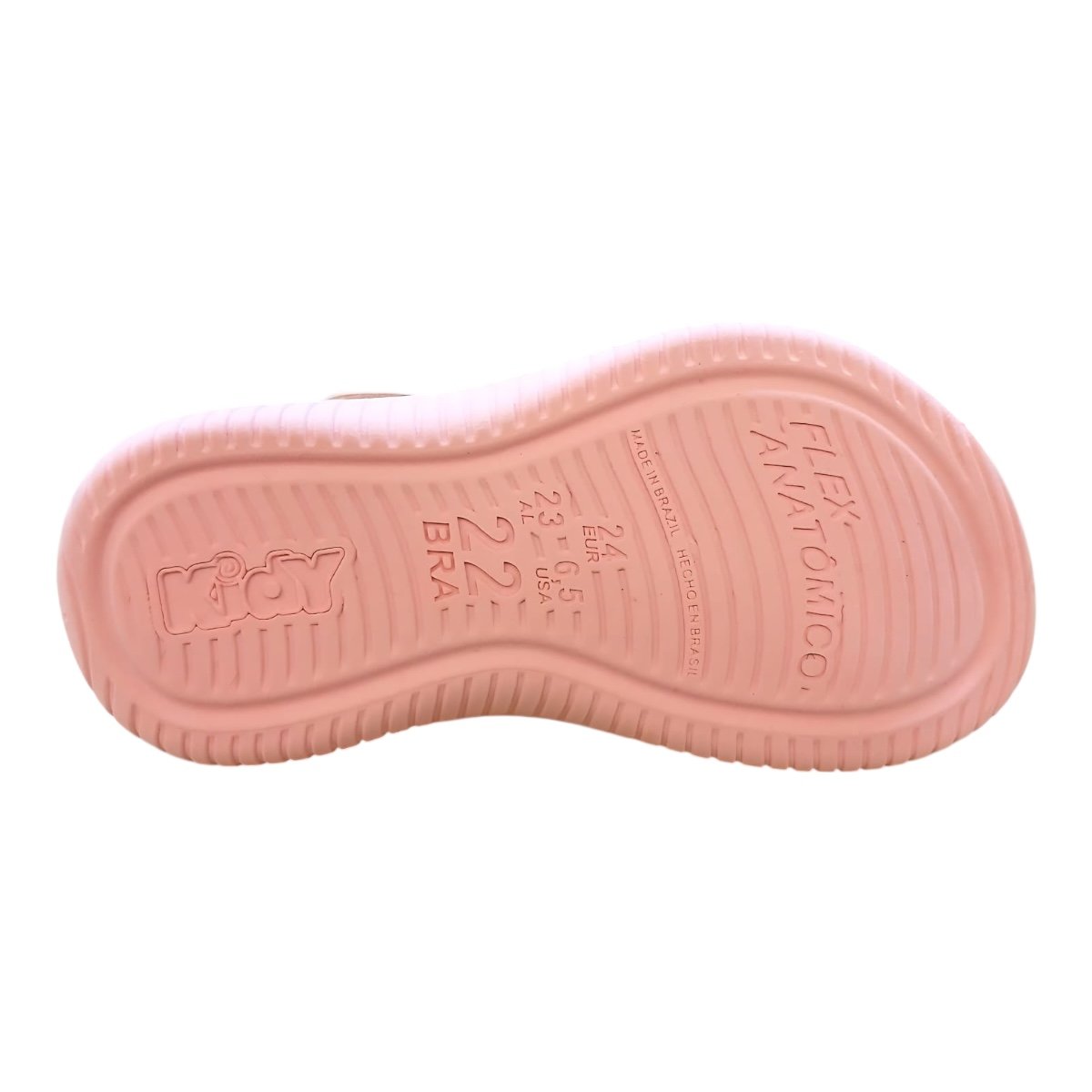 Sandalia Infantil Menina Kidy Antiderrapante Casual Conforto Brilho Laço 19210700008 Rosa Rosa 6