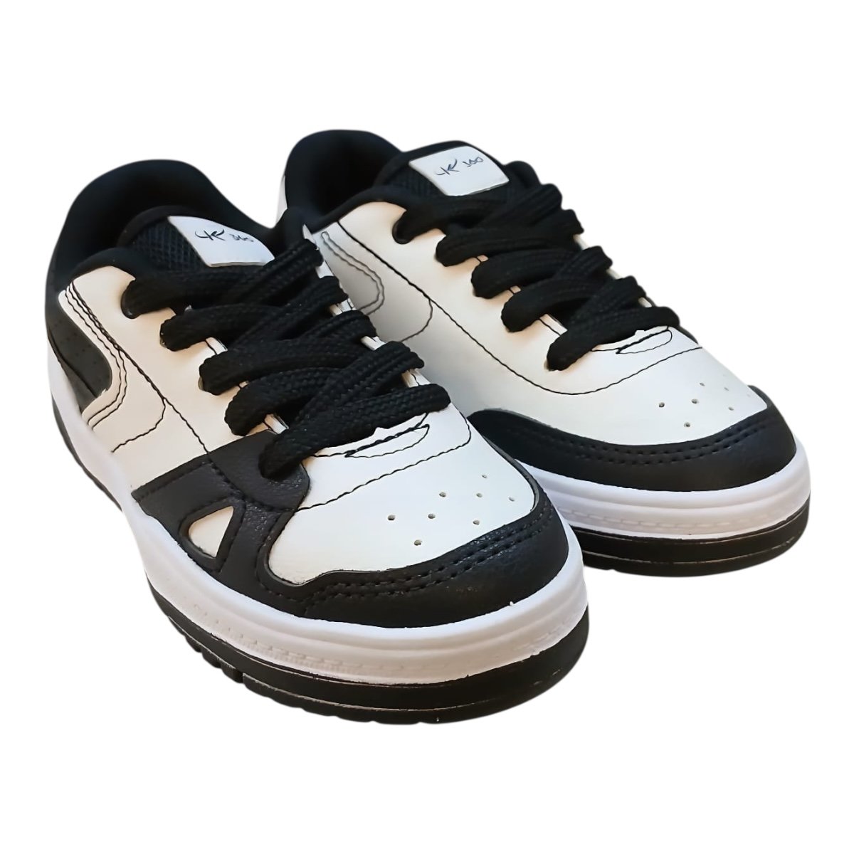 Tenis Infantil Menino Kidy Conforto Casual Amarração Antiderrapante 44800070089 Branco Branco 2