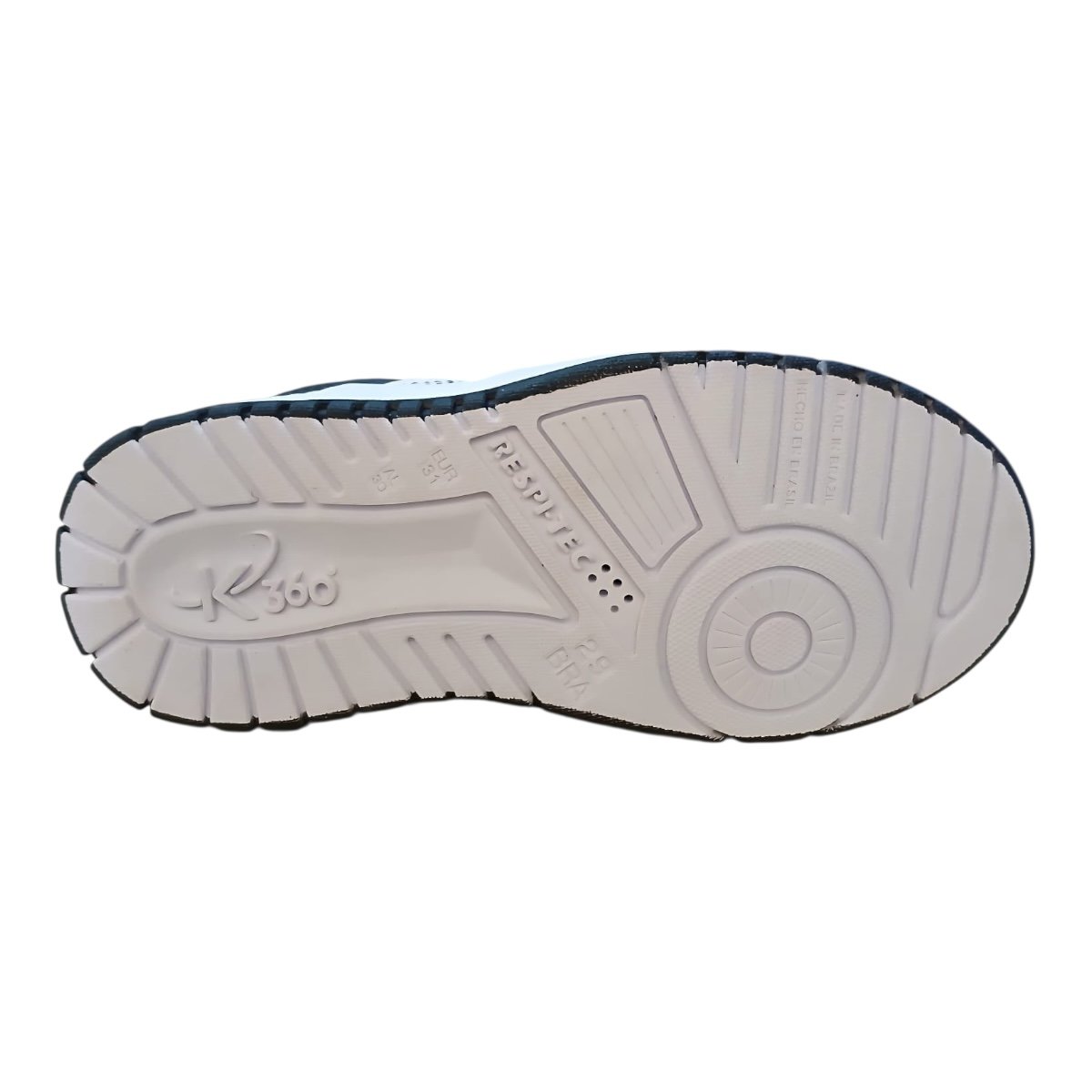 Tenis Infantil Menino Kidy Conforto Casual Amarração Antiderrapante 44800070089 Branco Branco 6