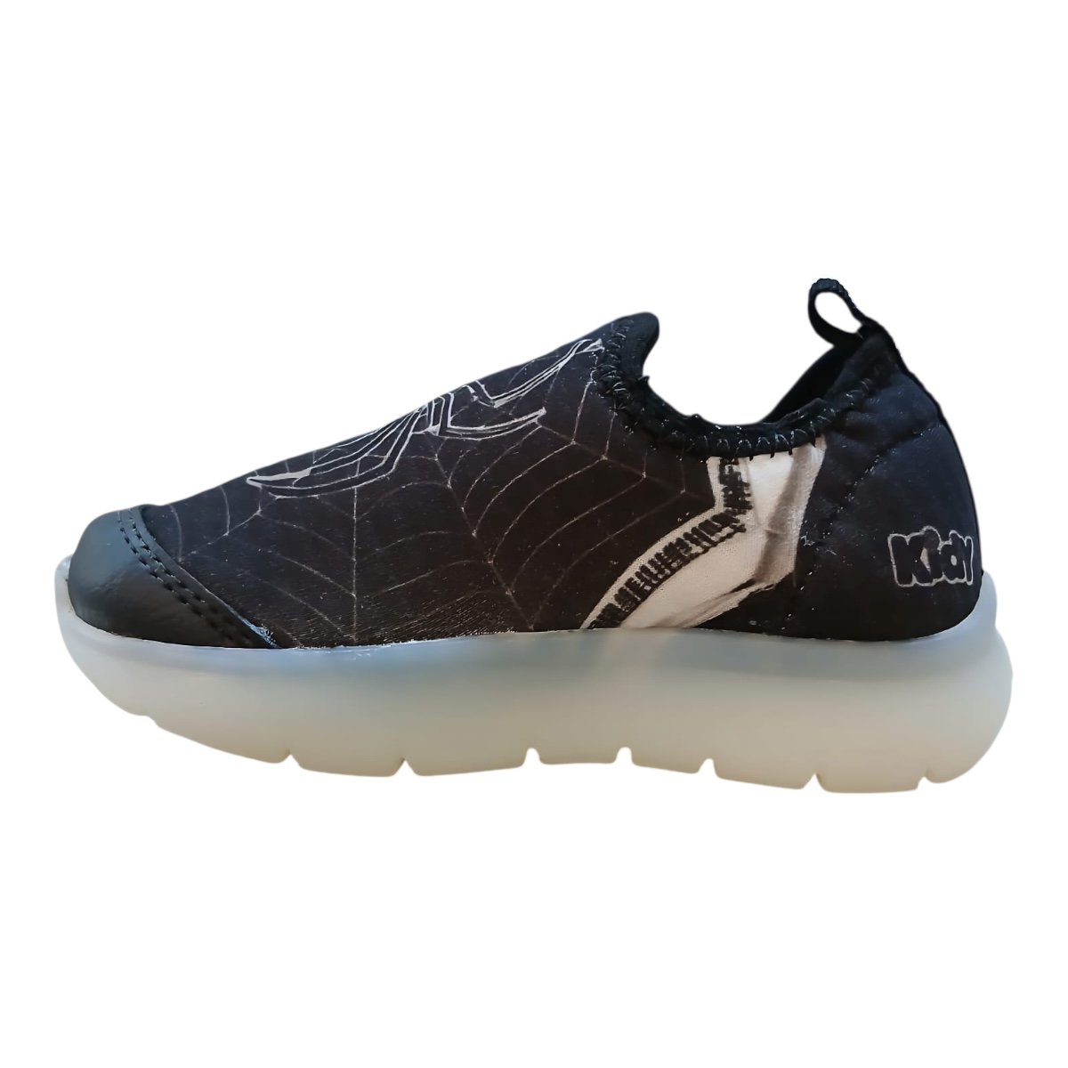 Tenis Infantil Menino Kidy Conforto Casual Calce Fácil Led Antiderrapante 02002000148 Preto Preto 5