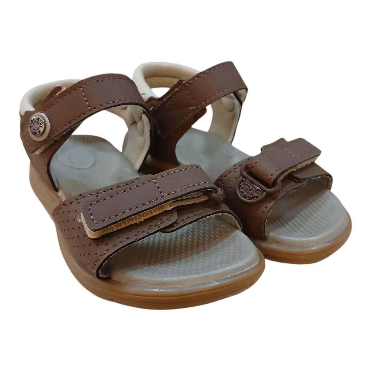 Sandalia Infantil Menino Kidy Conforto Casual Antiderrapante Calce Fácil 06995128693 Marrom