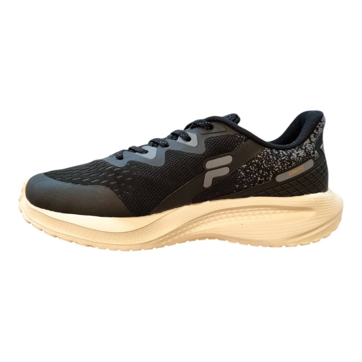 Tenis Masculino Fila Spritz Esporte Conforto Caminhada Academia Corrida Superleve Preto Preto 5