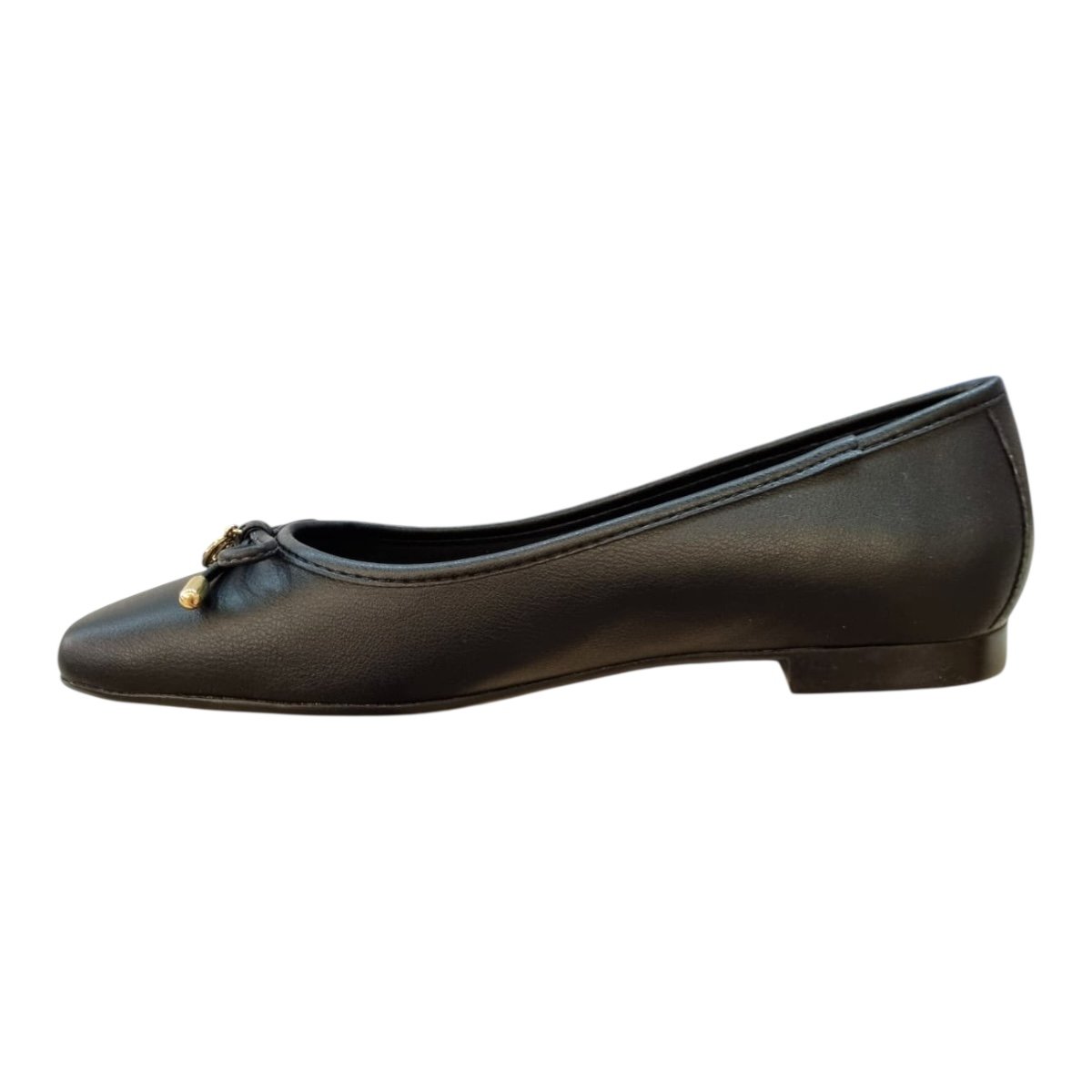Sapatilha Feminino Rafitthy Casual Conforto Laço Antiderrapante Superleve Bico Quadrado 18.50004A Preto Preto 3
