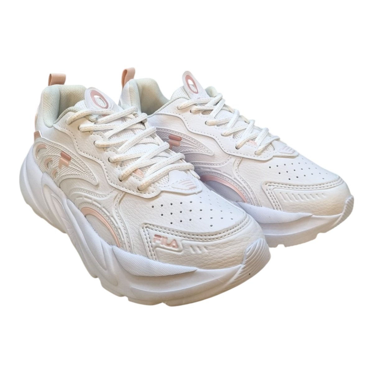 Tenis Feminino Fila Street Fit 2 Esporte Conforto Academia Caminhada Superleve Branco Branco 2