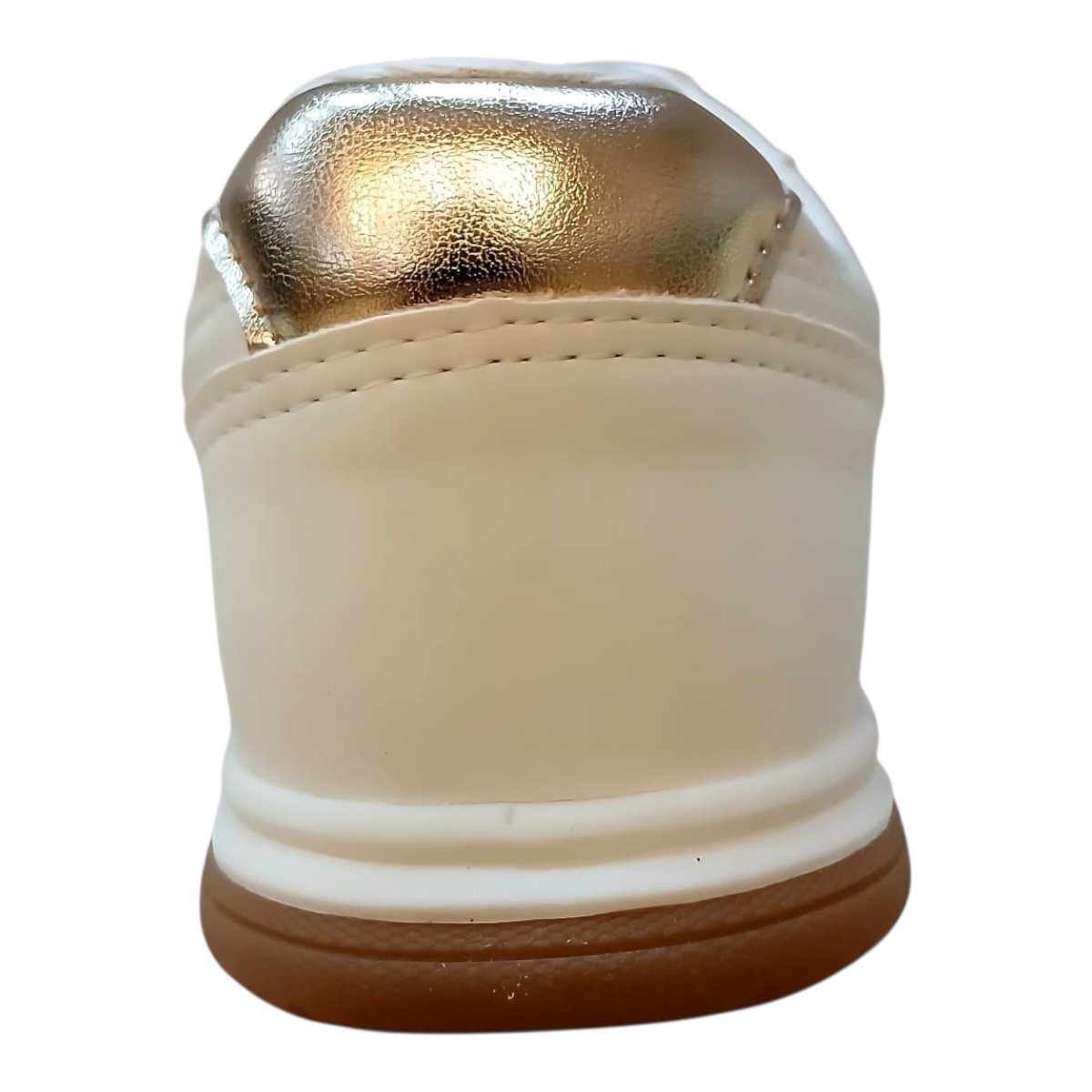 Tenis Feminino Kolosh Ultraconforto Casual Calce Fácil Elástico Detalhe Metalizado C4085 Marfim Marfim 6