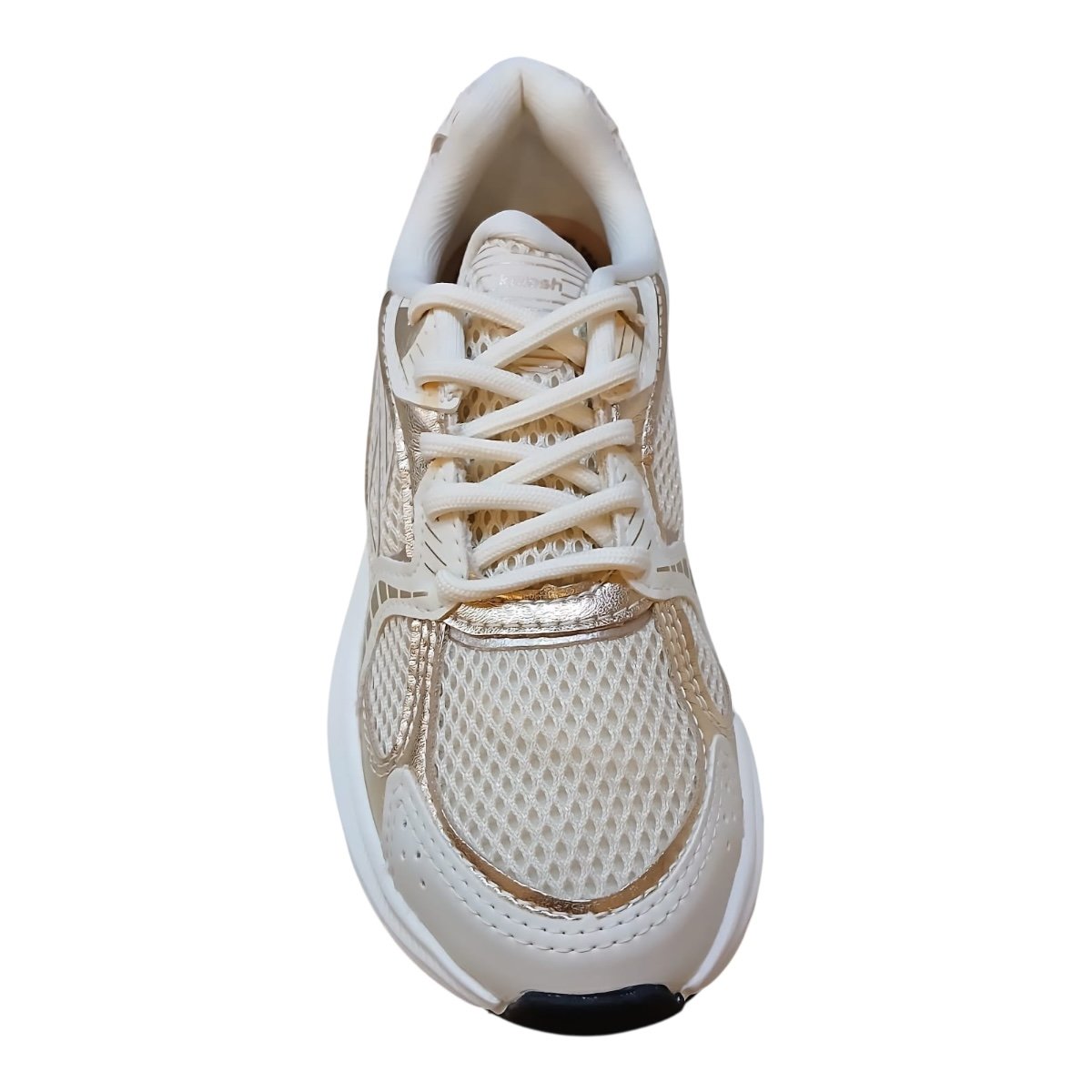 Tenis Feminino Kolosh Athletic Casual Esporte Ultraconforto Detalhe Metalizado E0351 Bege Bege 3