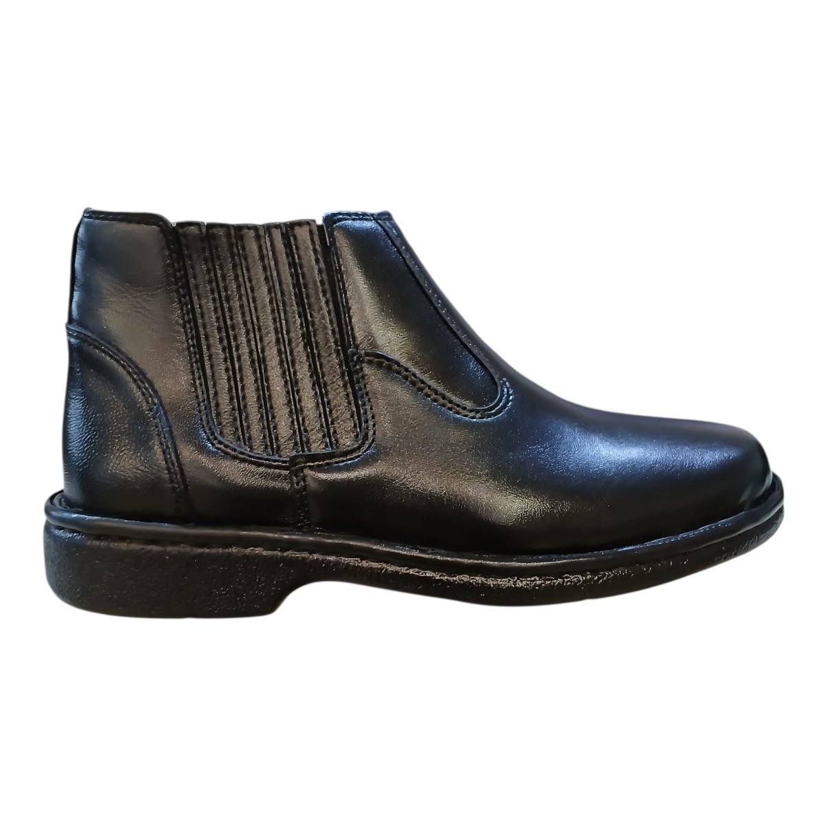 Botina Masculino Decoflex Couro De Carneiro Ultraconforto Antiderrapante Calce Fácil 169 Preto