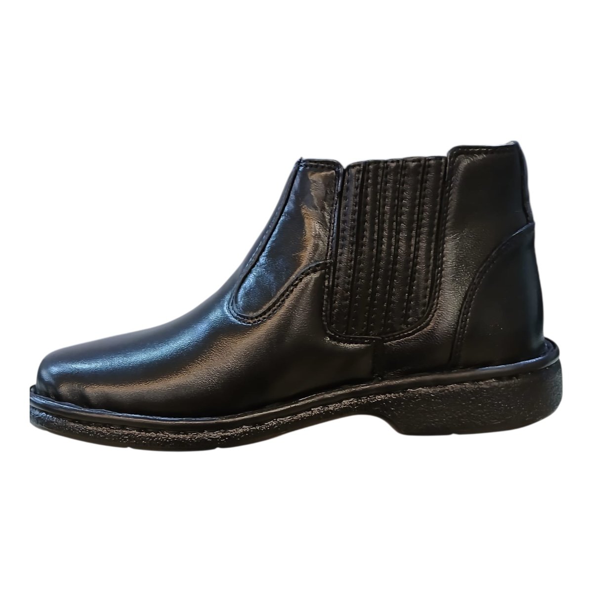 Botina Masculino Decoflex Couro De Carneiro Ultraconforto Antiderrapante Calce Fácil 169 Preto Preto 3