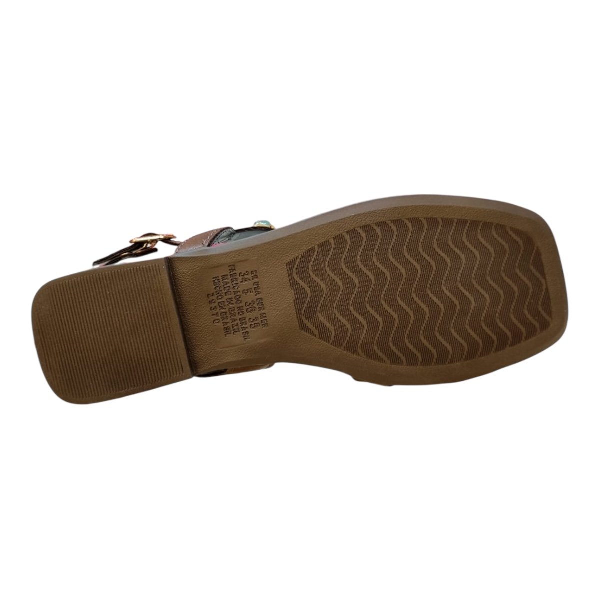 Sandalia Rasteira Feminino Dakota Casual Conforto Tiras Pedras Antiderrapante Y9381 Marrom Marrom 4