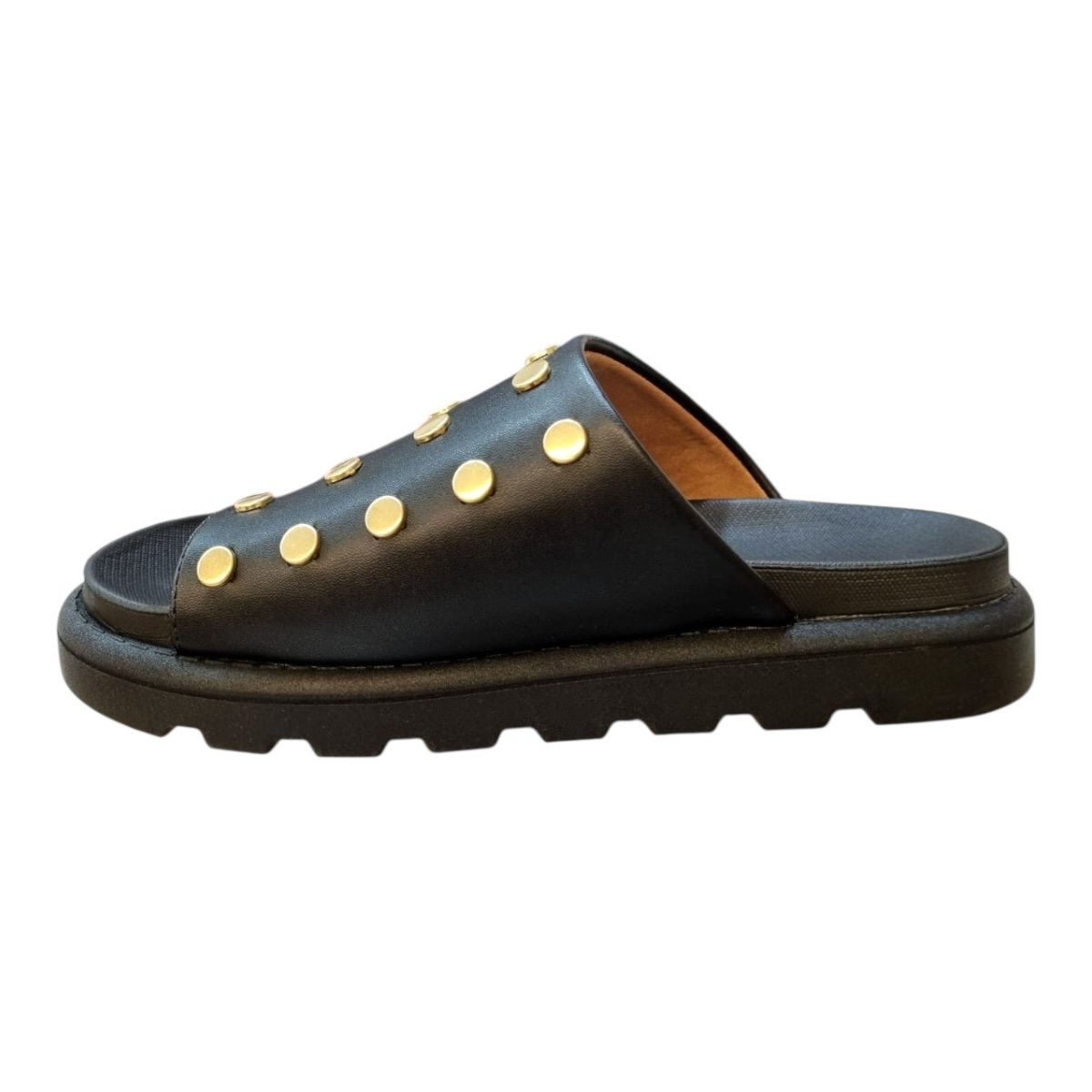 Chinelo Papete Feminino Vizzano Casual Dedo Conforto Superleve Detalhe Metalizado 6510.117 Preto Preto 5