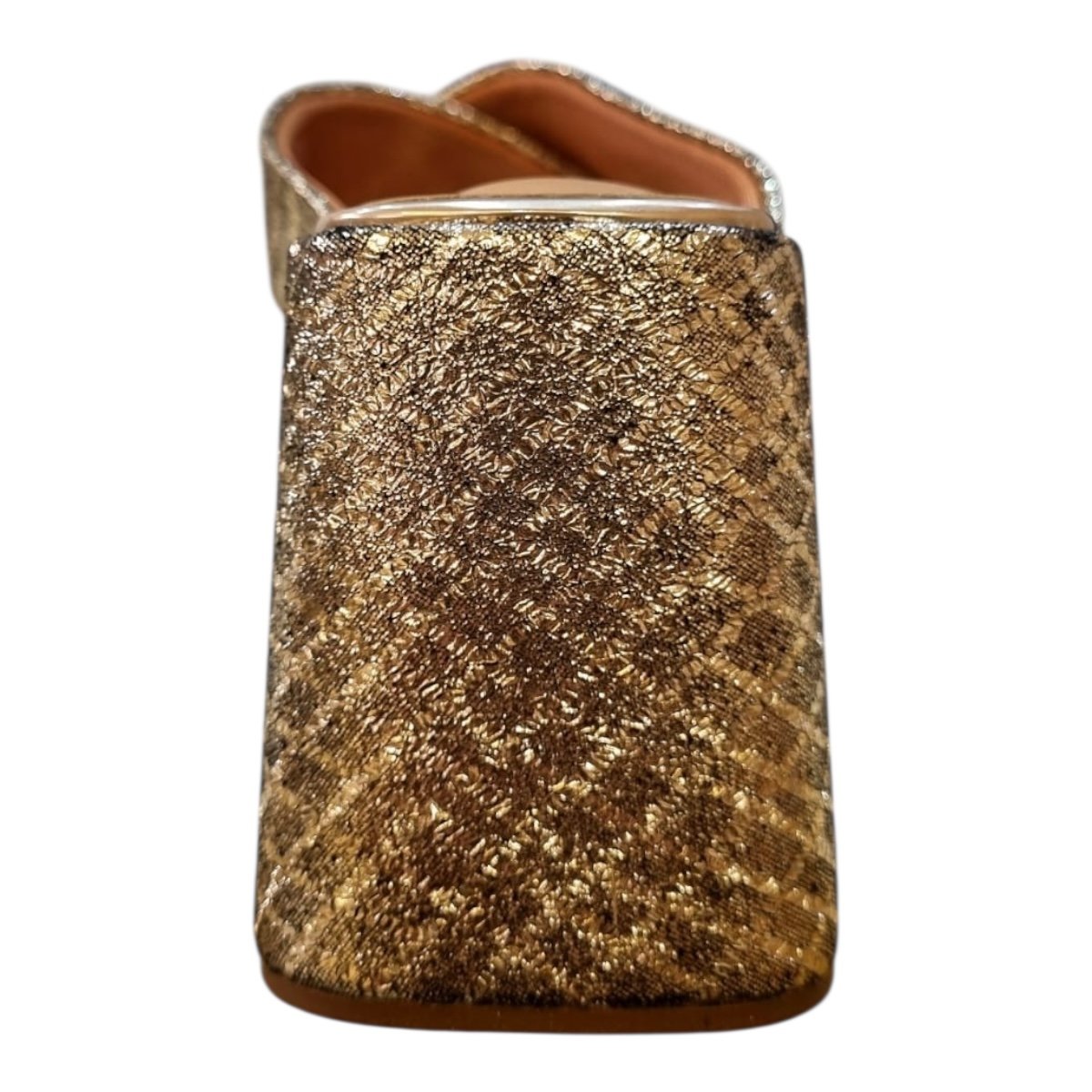 Tamanco Anabela Feminino Vizzano Metalizado Casual Plataforma Conforto Tiras Cruzadas 6559.104 Dourado Dourado 3