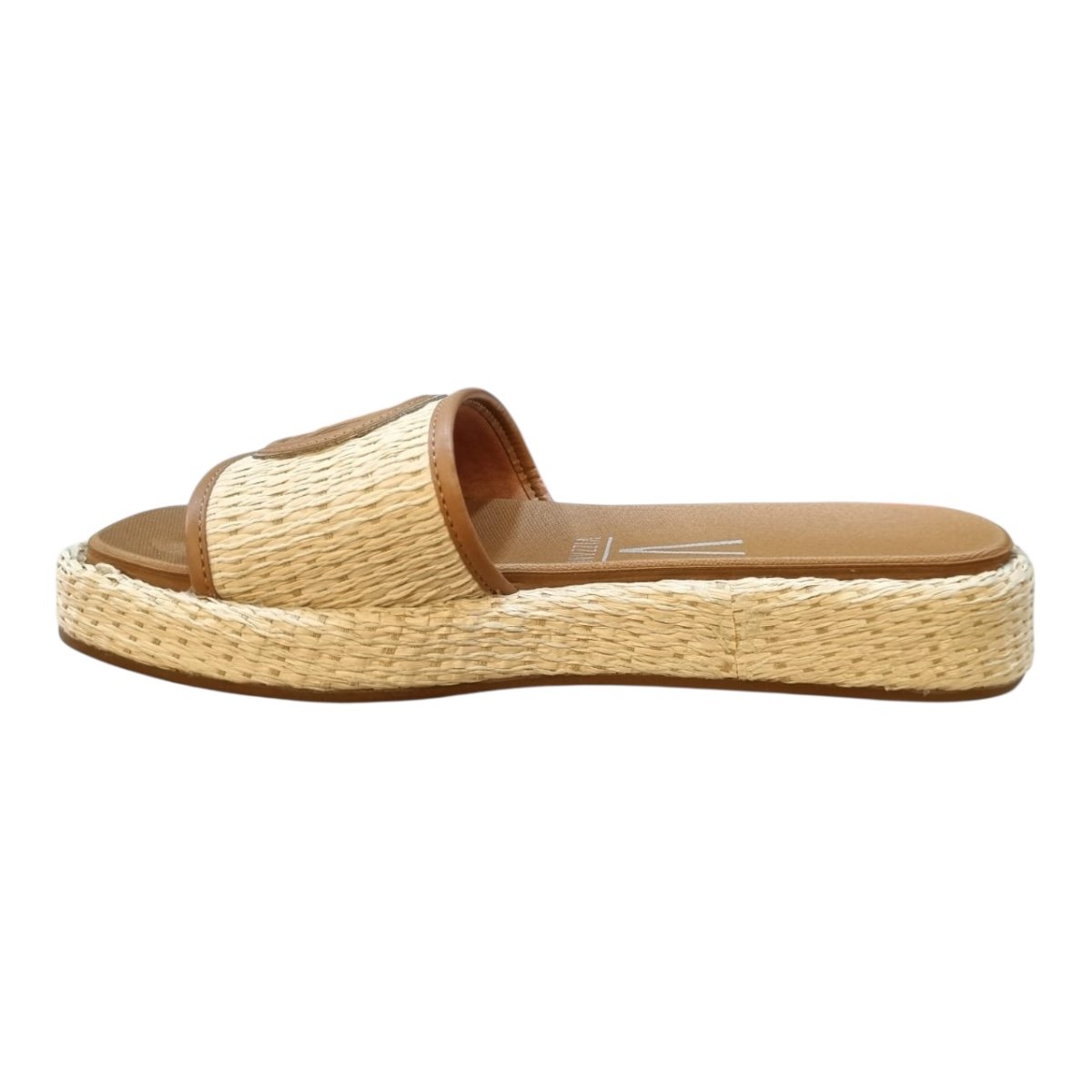 Chinelo Papete Feminino Vizzano Casual Conforto Slide Detalhe Metalizado Tressê 6506.123 Caramelo Caramelo 4