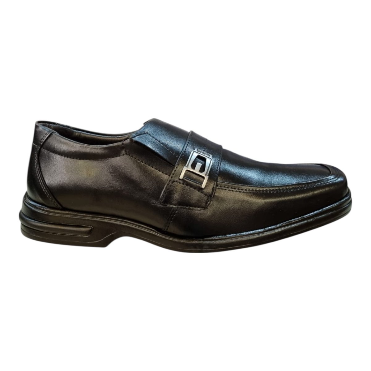 Sapato Masculino Bertelli Casual Conforto Social Cale Fácil Atiderrapante 80.001 Preto