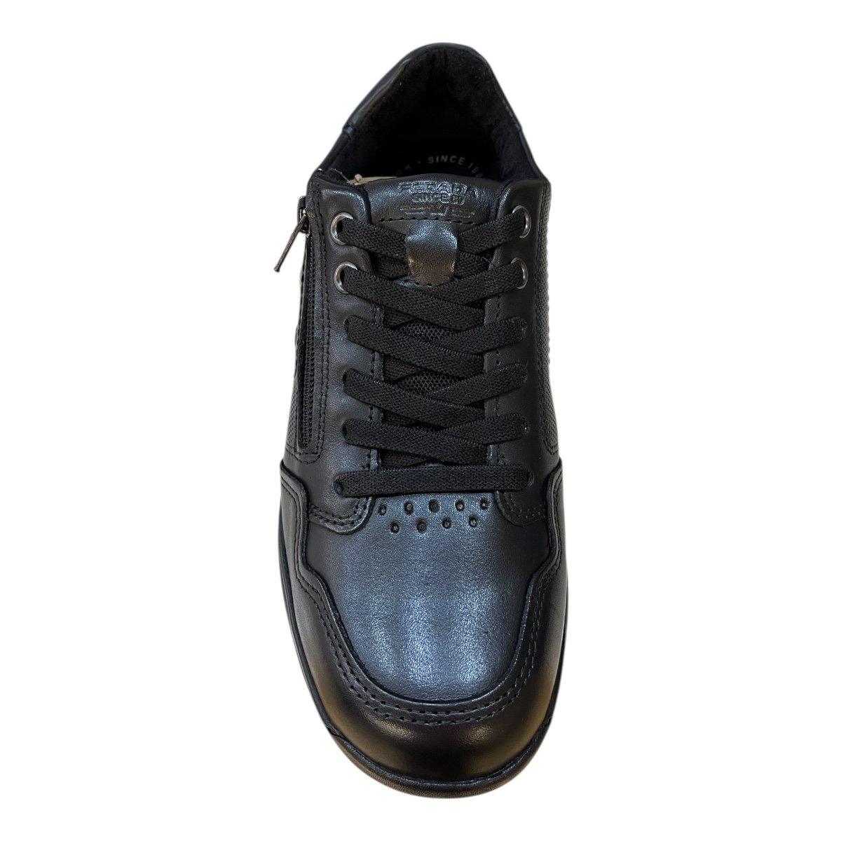 Sapatenis Masculino Pegada Ultraconforto Couro Calce Fácil Zíper Antiderrapante 111801-03 Preto Preto 3