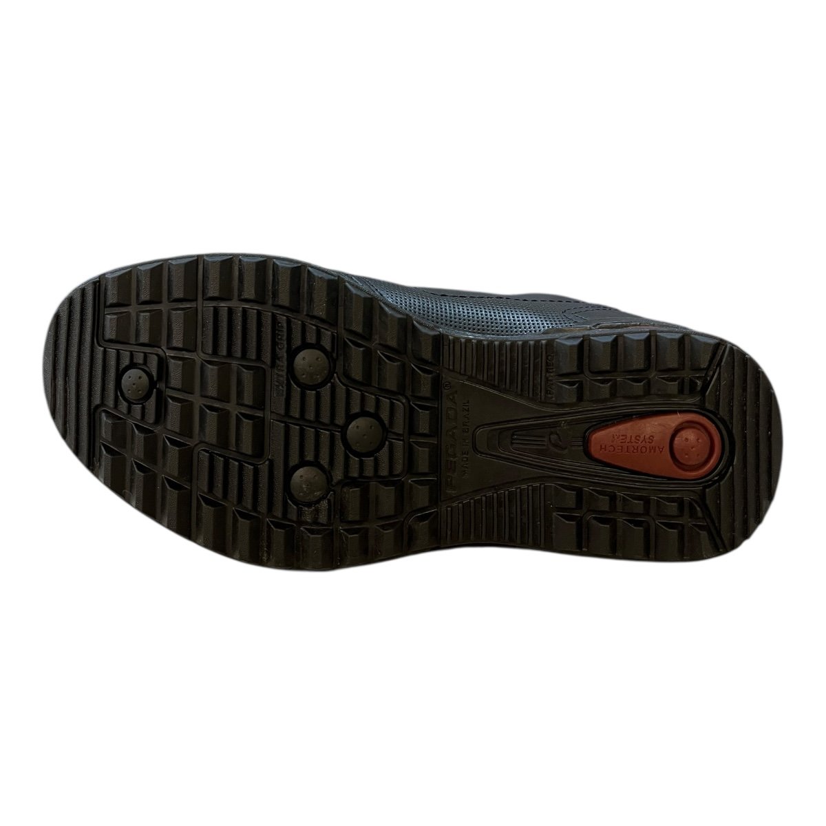 Sapatenis Masculino Pegada Ultraconforto Couro Calce Fácil Zíper Antiderrapante 111801-03 Preto Preto 6