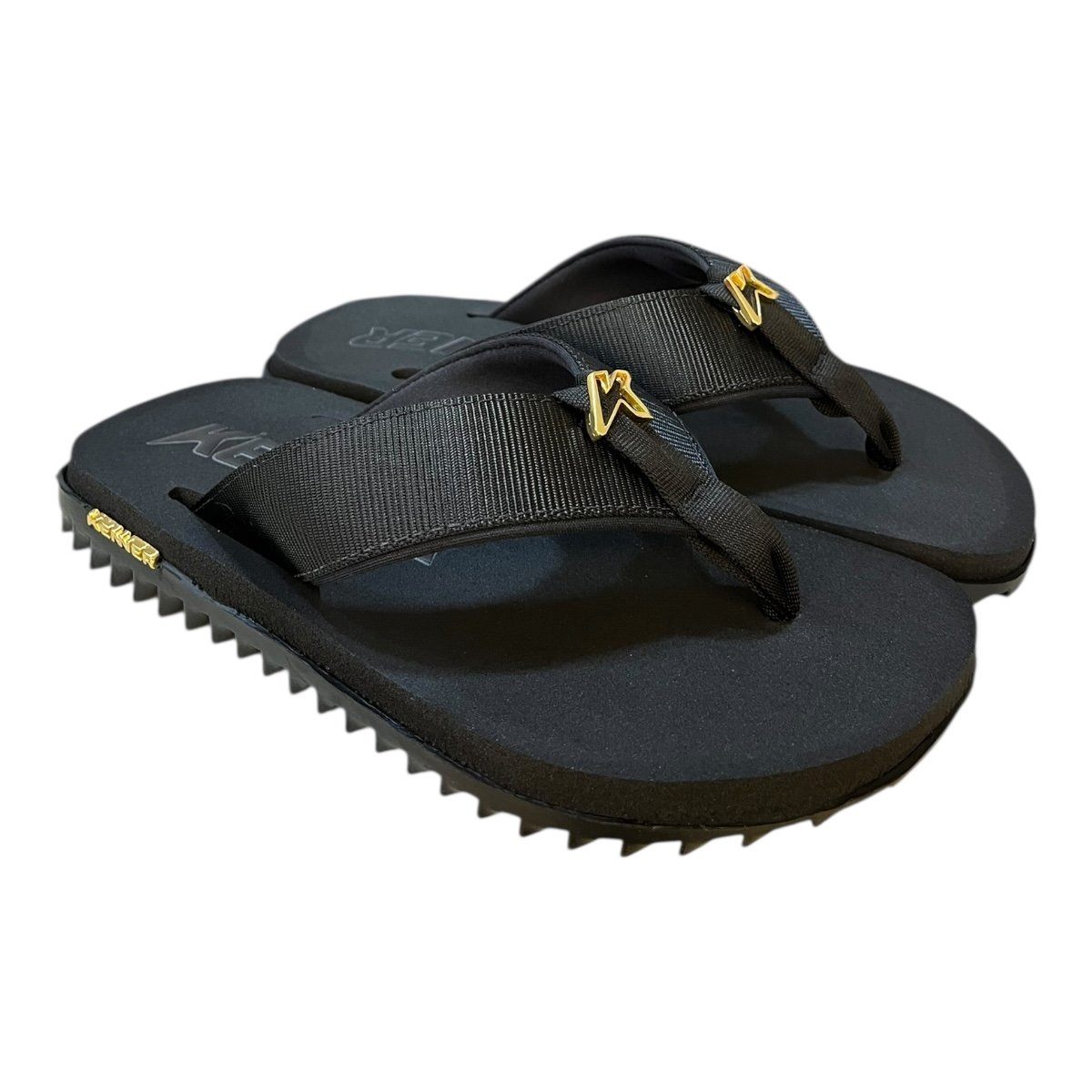 Chinelo Masculino Kenner Kivah Conforto Dedo Casual Antiderrapante Detalhe Metalizado Preto Preto 2