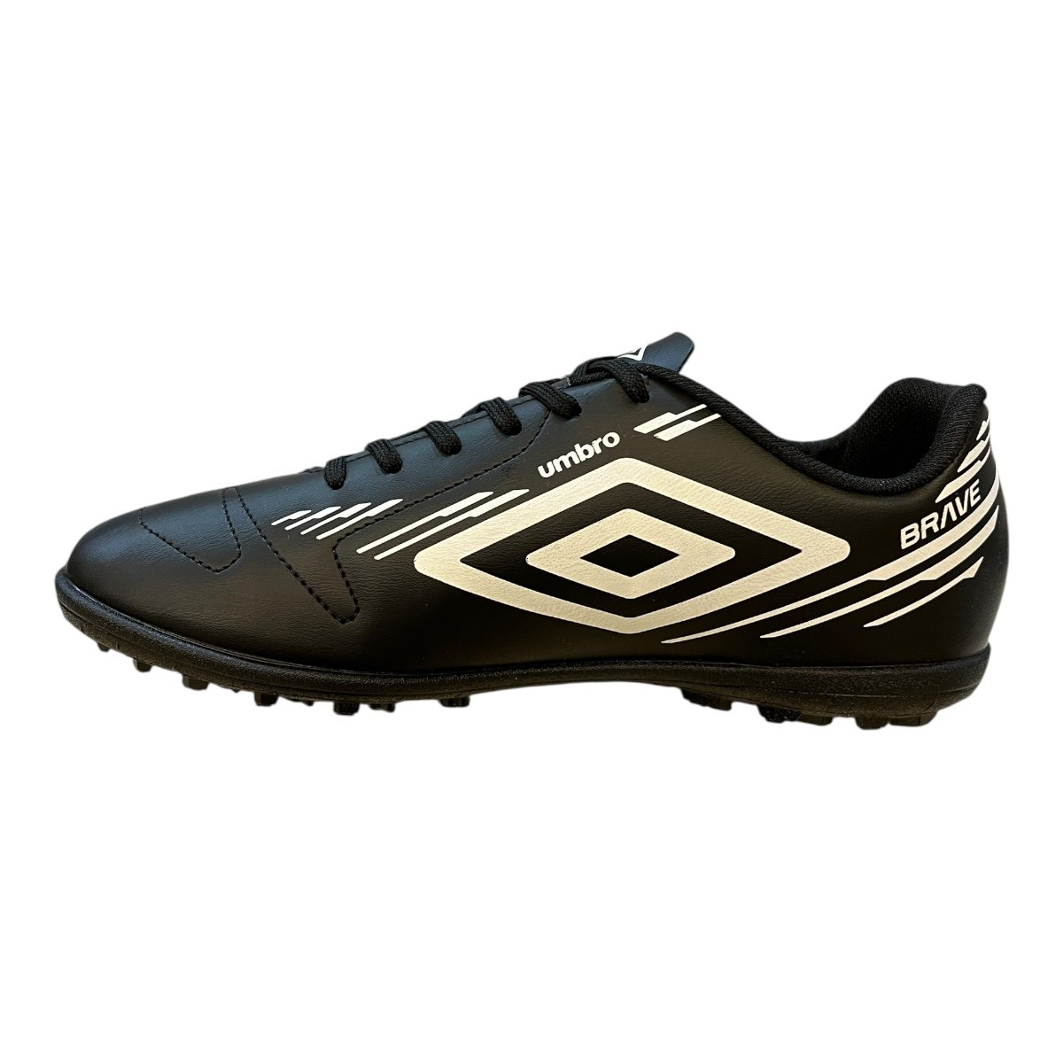 Chuteira Masculino Umbro Brave Esporte Society Conforto Superleve Reforçado Preto Preto 3