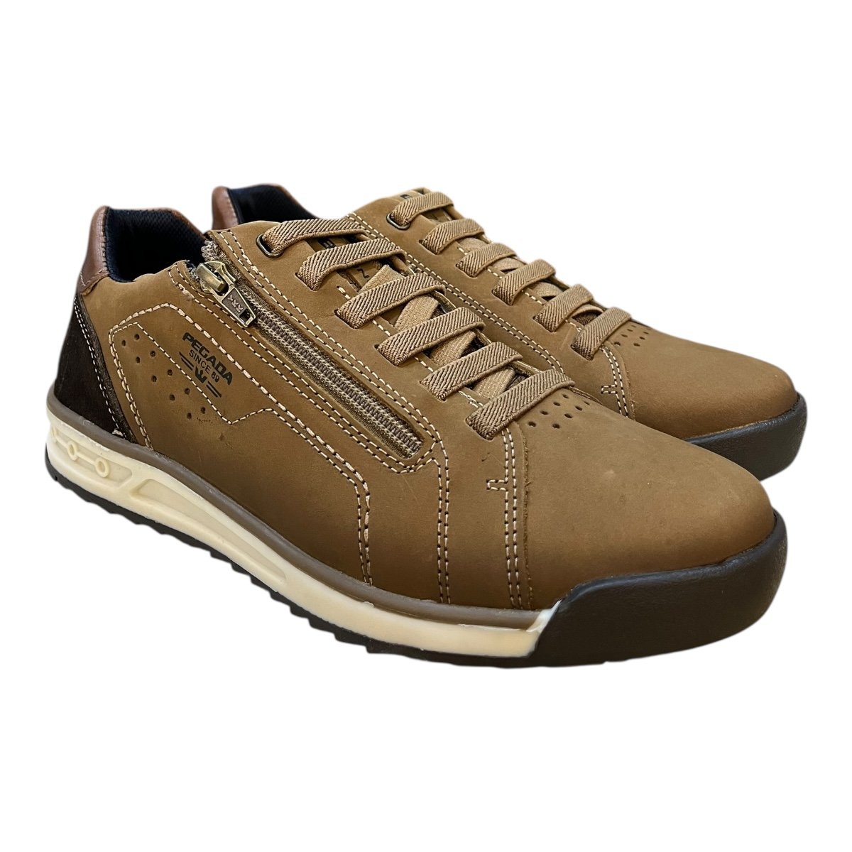 Sapatenis Masculino Pegada Casual Ultraconforto Calce Fácil Couro Antiderrapante 112503-08 Marrom Marrom 2