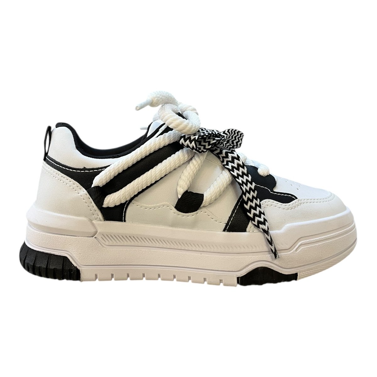 Tenis Feminino Ramarim Sneaker Casual Plataforma Conforto Cadarço Duplo Retrô 25-94204 Branco
