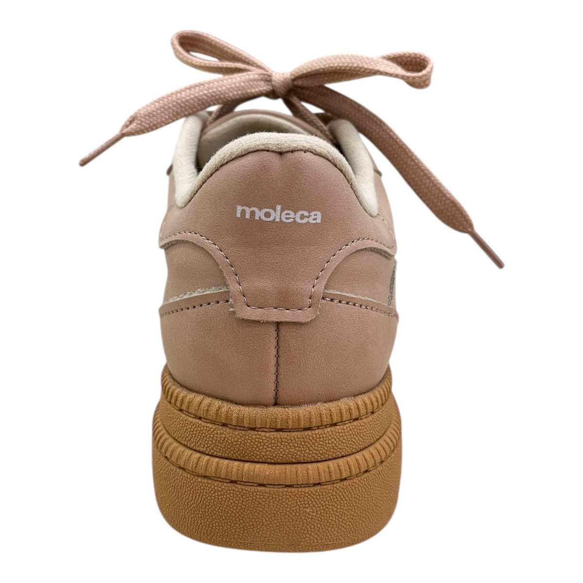 Tenis Feminino Moleca Casual Conforto Plataforma Nobuck Camurça Amarração 5816.101 Nude Nude 5