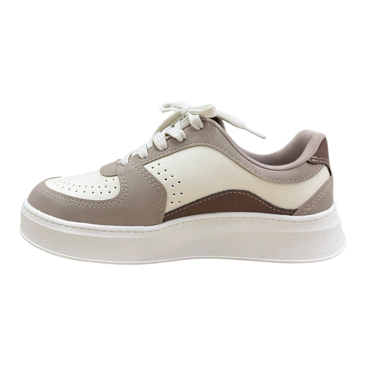Tenis Feminino Mississipi Casual Conforto Plataforma Superleve Amarração Antiderrapante Mc918 Marfim Marfim 4