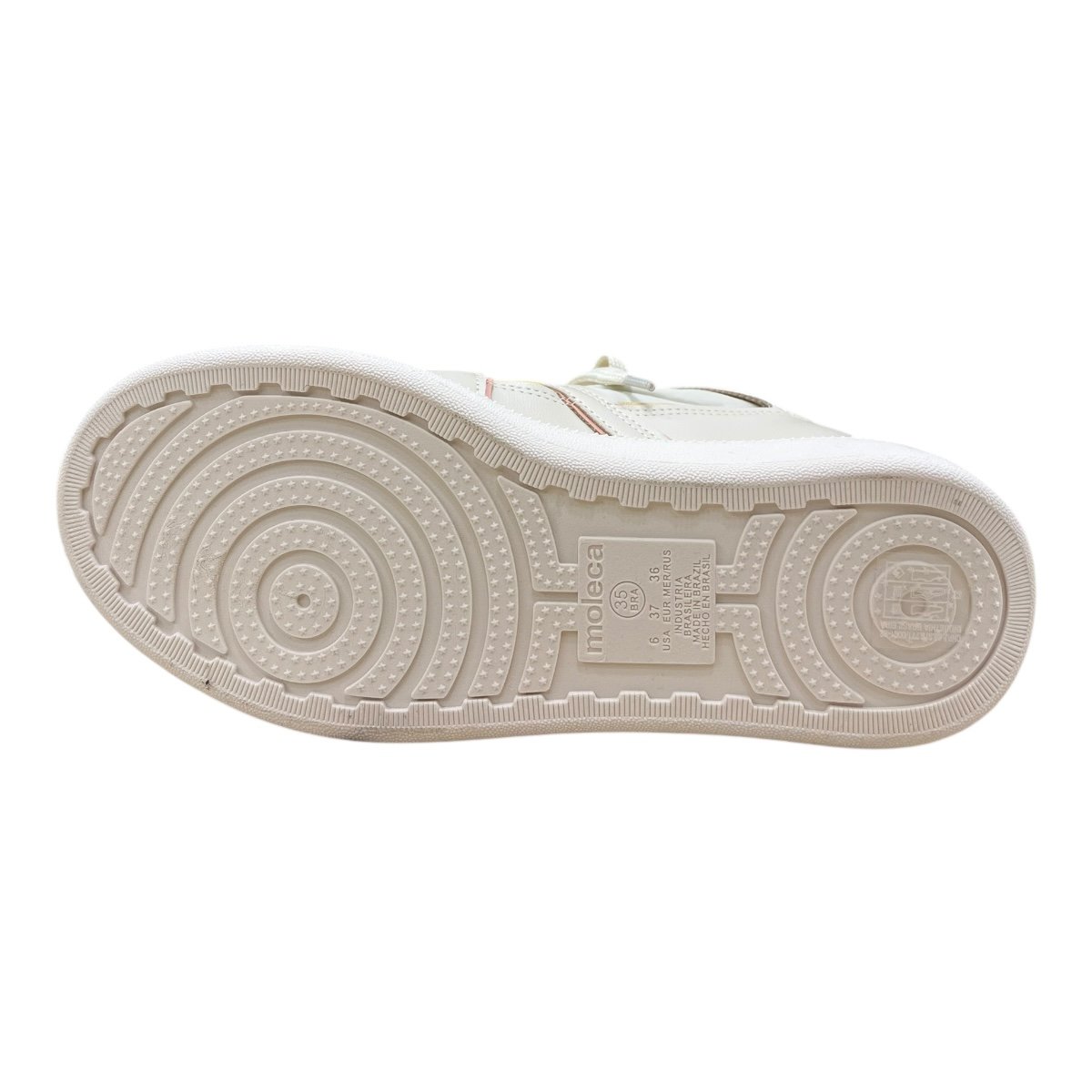 Tenis Feminino Moleca Casual Conforto Amarração Plataforma Detalhe Brilho Colorido 5816.108 Marfim Marfim 3