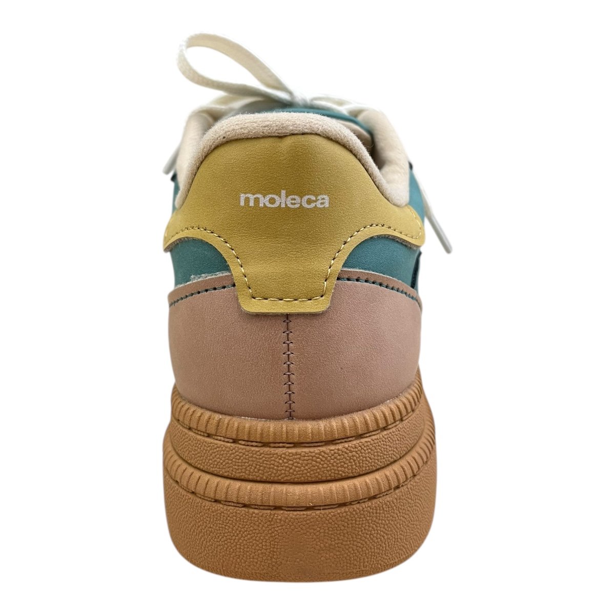 Tenis Feminino Moleca Casual Conforto Plataforma Nobuck Camurça Amarração 5816.101 Verde Verde 5