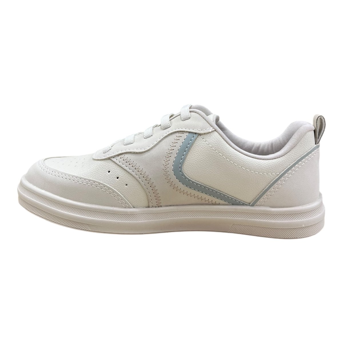 Tenis Feminino Mississipi Casual Conforto Retrô Calce Fácil Elástico Antiderrapante J0082 Marfim Marfim 4