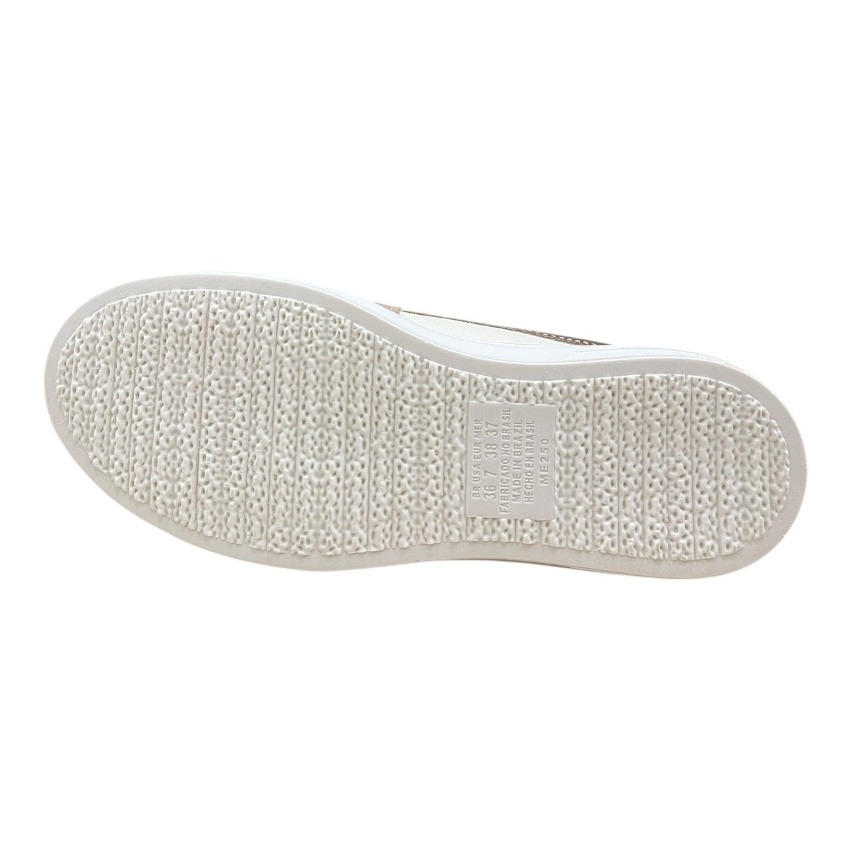 Tenis Feminino Mississipi Casual Conforto Strass Brilho Amarração Antiderrapante J0081 Bege Bege 3