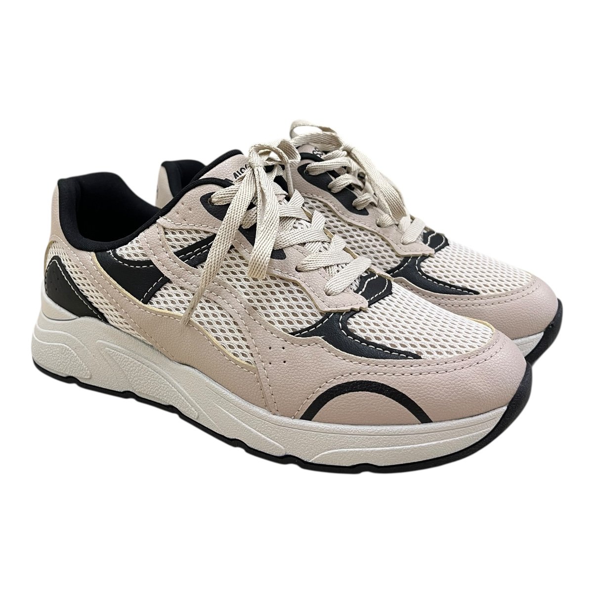 Tenis Feminino Mississipi Jogging Casual Conforto Retrô Antiderrapante Amarração Mf592 Nude Nude 2