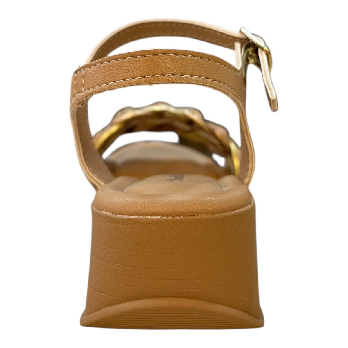 Sandalia Anabela Infantil Menina Pink Cats Casual Conforto Brilho Strass Antiderrapante V5731 Caramelo Caramelo 5