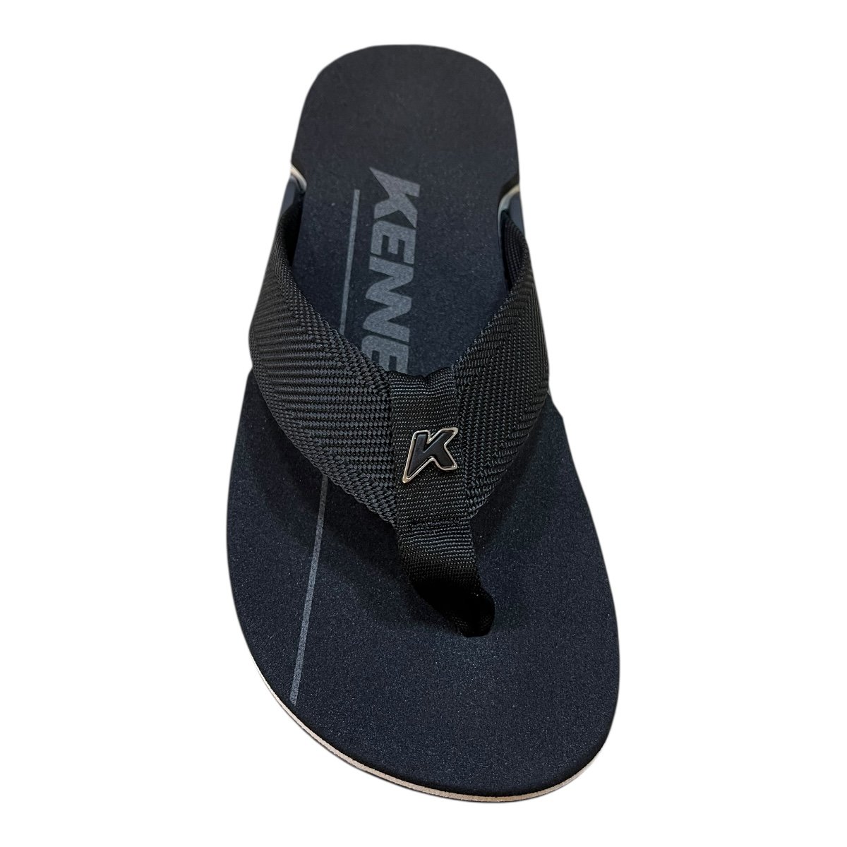 Chinelo Masculino Kenner Nk6 Pro Conforto Superleve Dedo Antiderrapante Detalhe Metalizado  Preto Preto/Branco 6