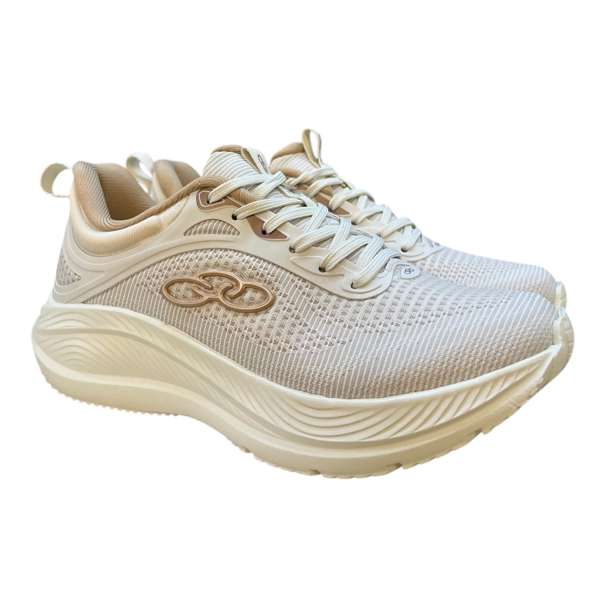 Tenis Feminino Olympikus Vibe Esporte Conforto Superleve Academia Caminhada Marfim Marfim 2