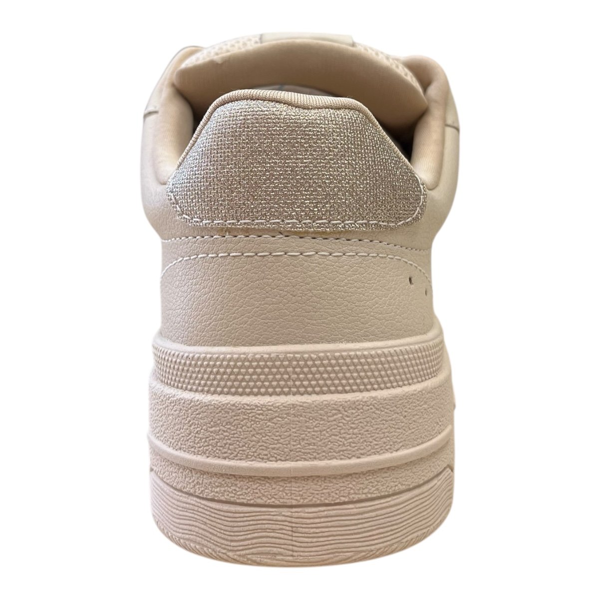 Tenis Feminino Ramarim Casual Conforto Plataforma Amarração Antiderrapante Brilho 25-89205 Bege Bege 5