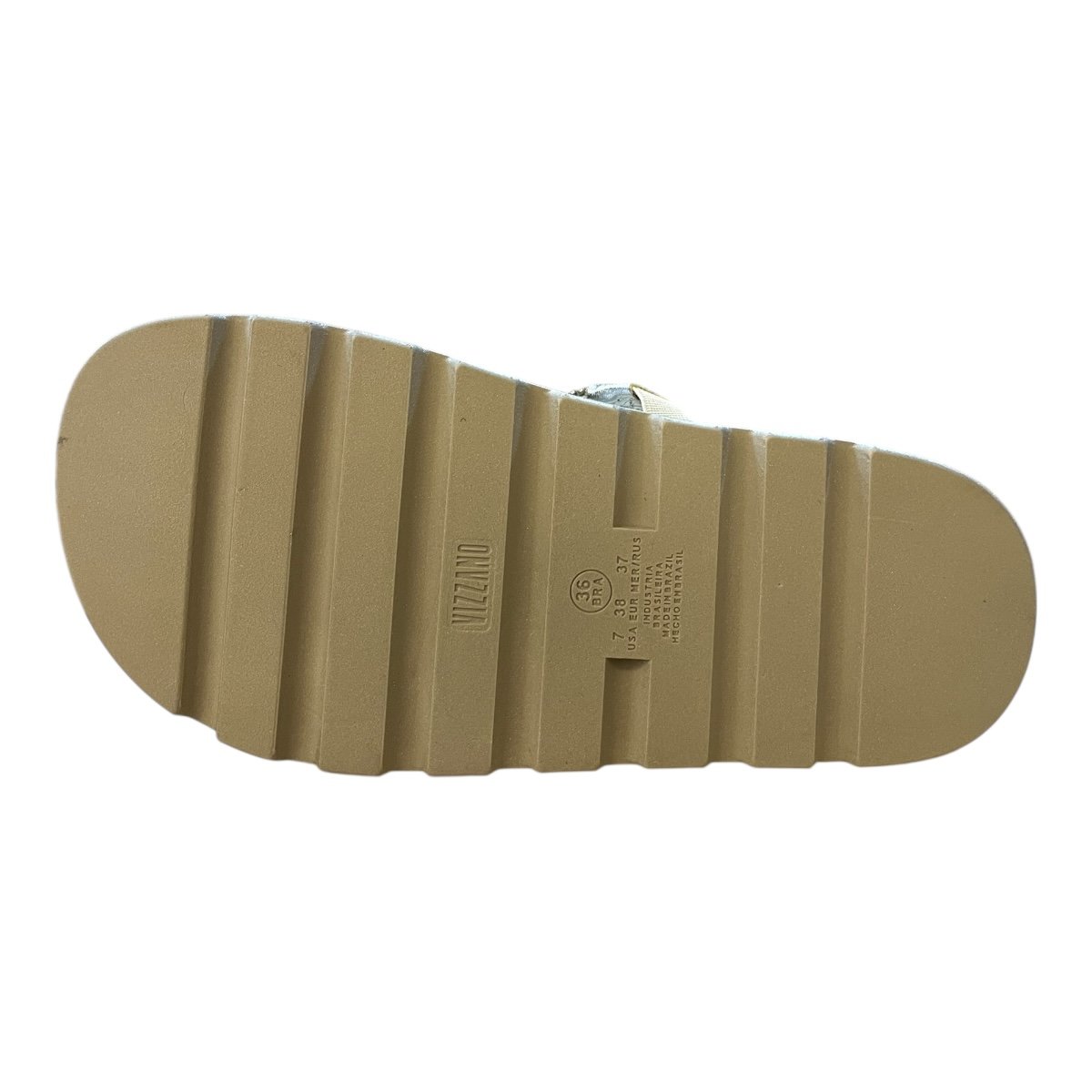 Chinelo Papete Feminino Vizzano Casual Conforto Metalizado Tiras Brilho Strass 6459318 Prata Prata 3