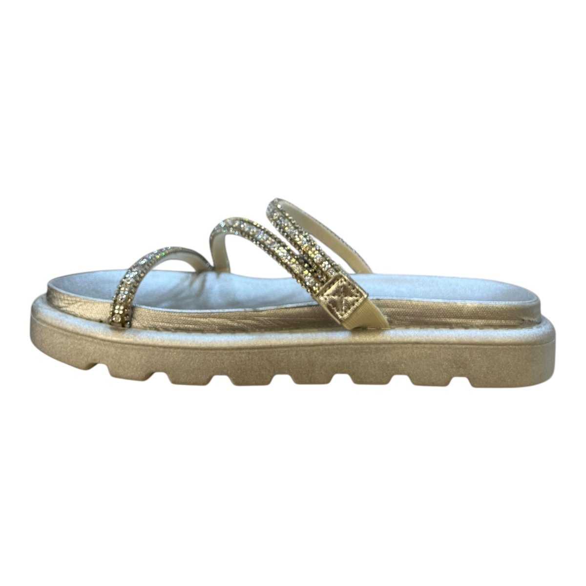 Chinelo Papete Feminino Vizzano Casual Conforto Metalizado Tiras Brilho Strass 6459318 Prata Prata 4