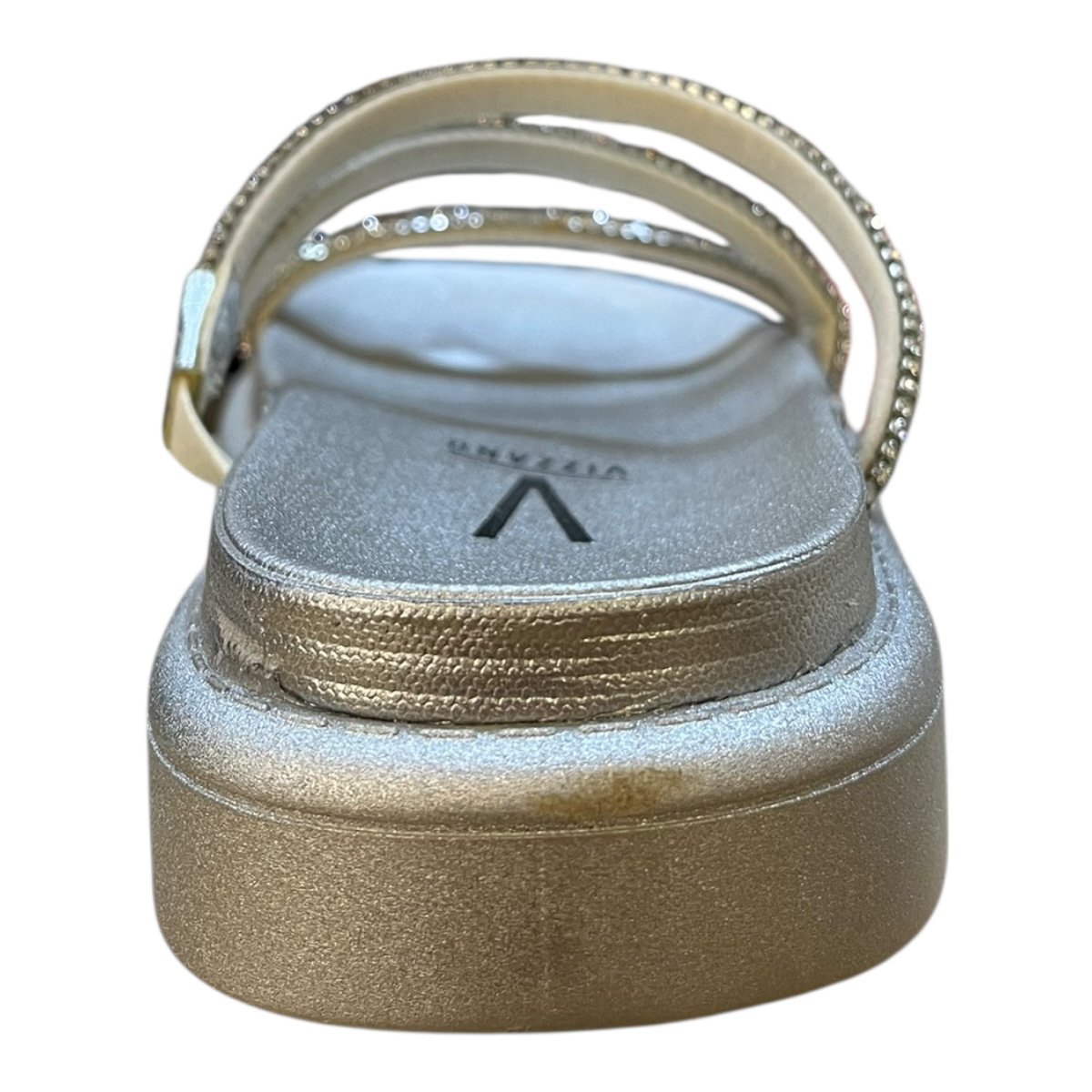 Chinelo Papete Feminino Vizzano Casual Conforto Metalizado Tiras Brilho Strass 6459318 Prata Prata 5