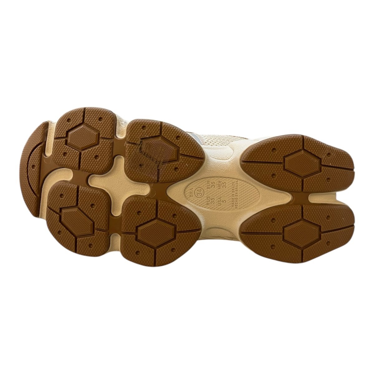 Tenis Feminino Ramarim Casual Conforto Cadarço Duplo Detalhe Refletivo Tratorado 25-90206 Bege Bege 3