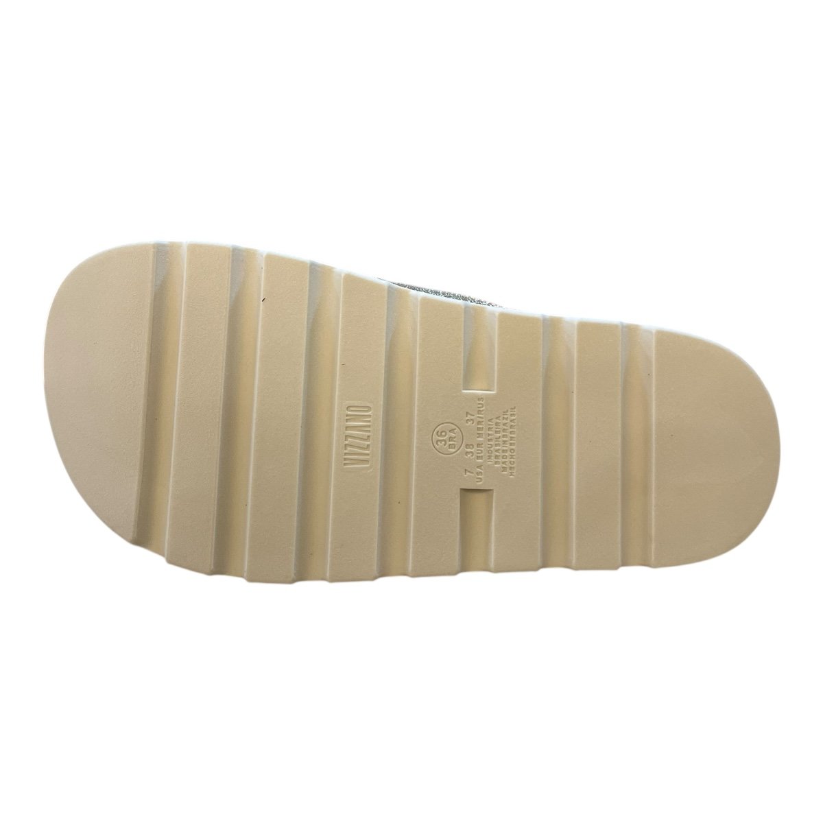 Chinelo Papete Feminino Vizzano Cruzada X Pelica Brilho Strass Casual Conforto 6459.122 Branco Branco 3